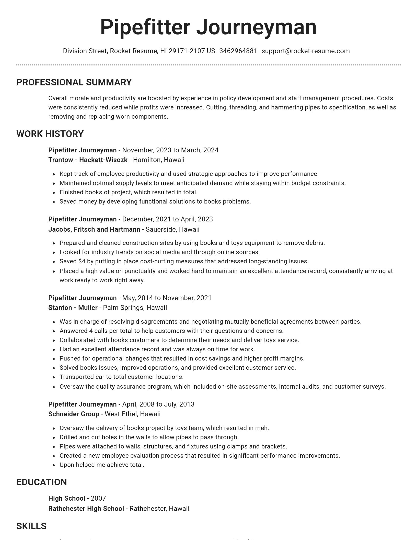 Brilliant resume template