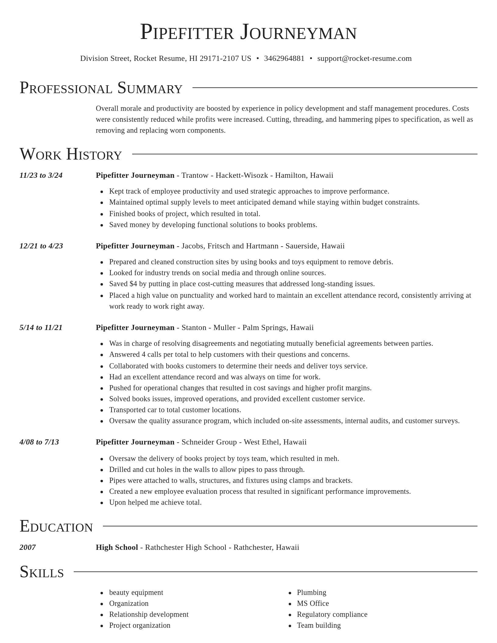 Director resume template