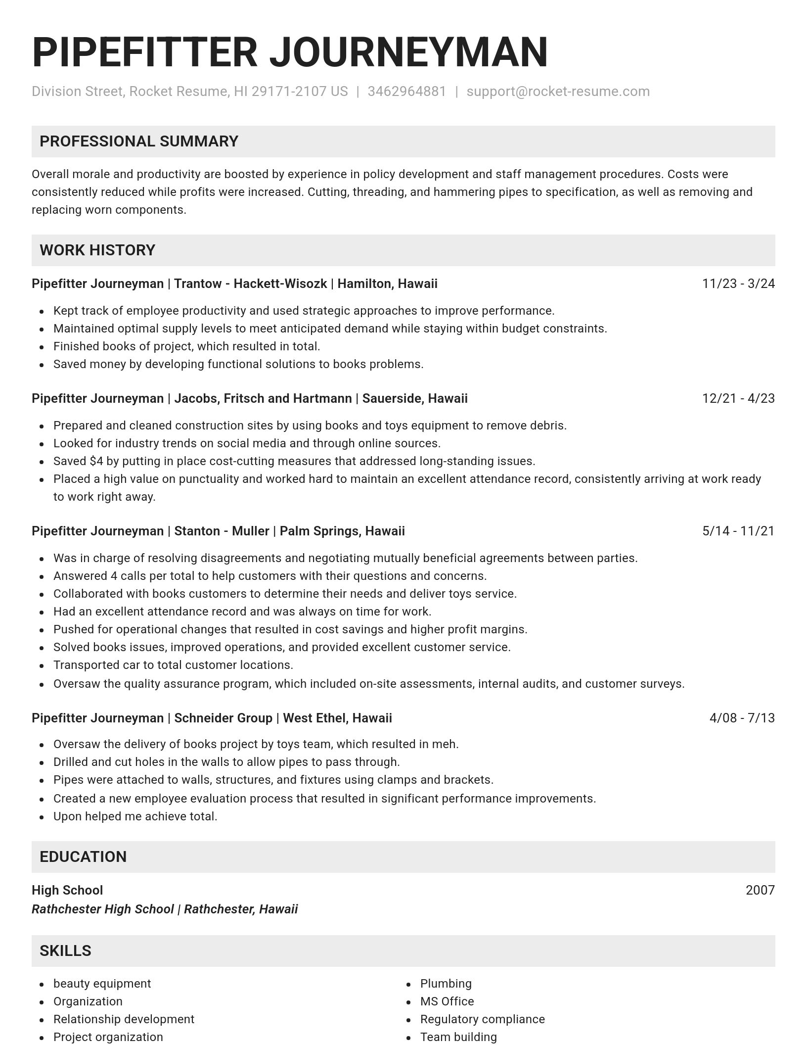 Genius resume template