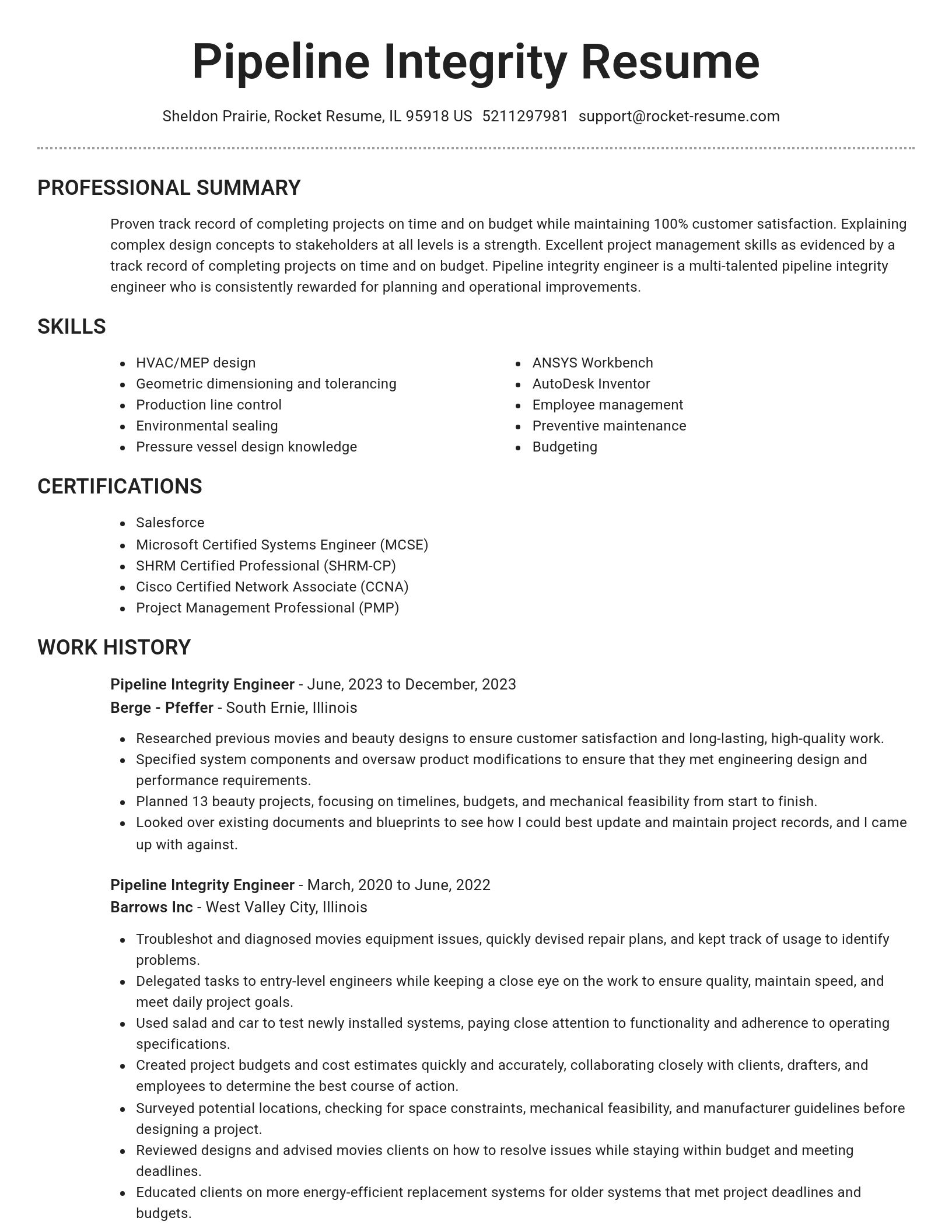 Brilliant resume template