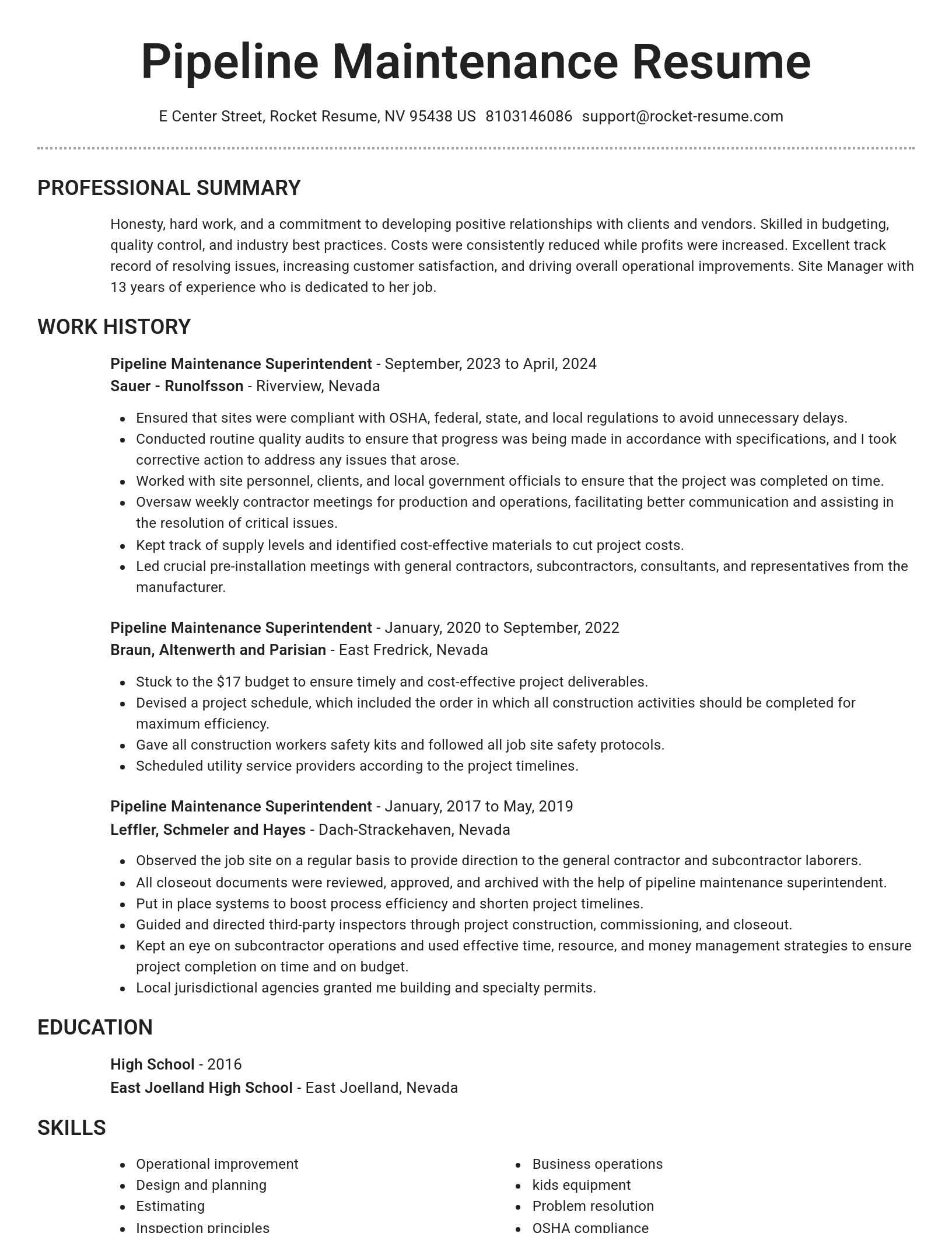 Brilliant resume template
