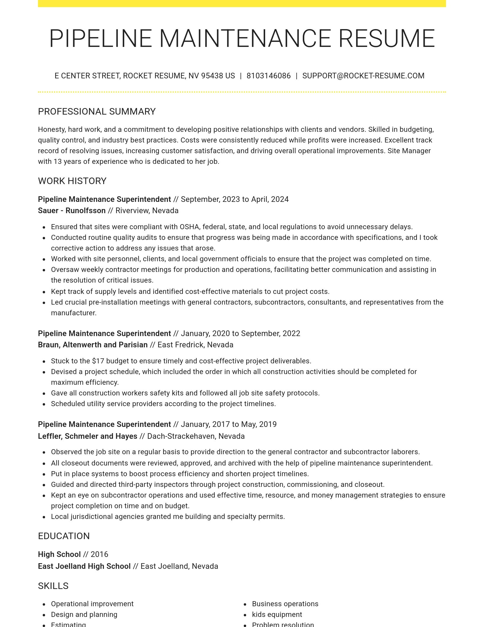 Grand resume template
