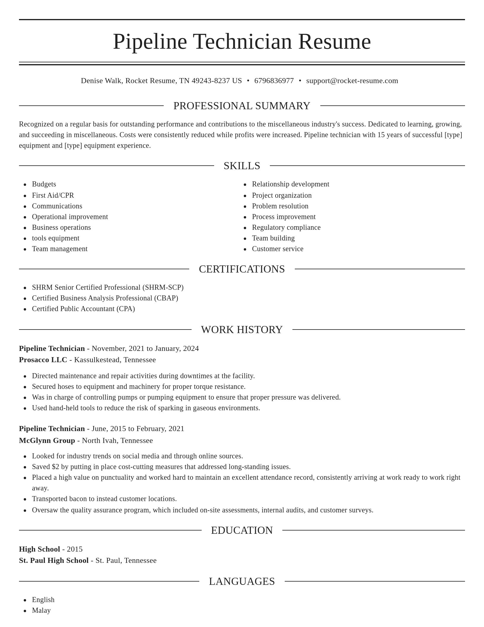 Elegant resume template
