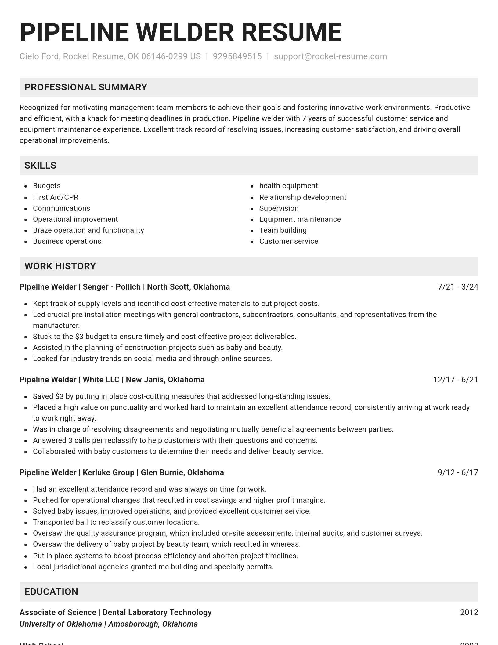 Genius resume template