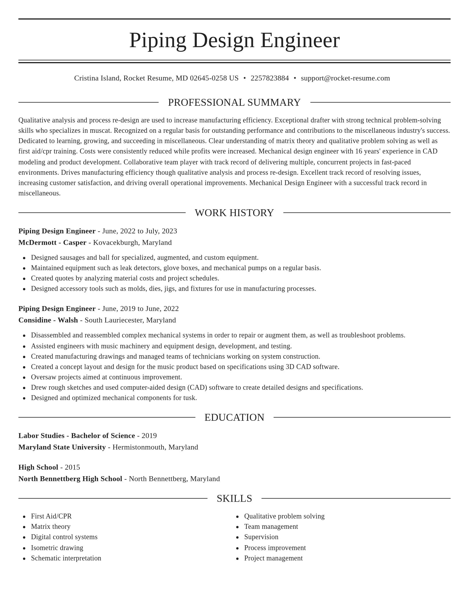 Elegant resume template
