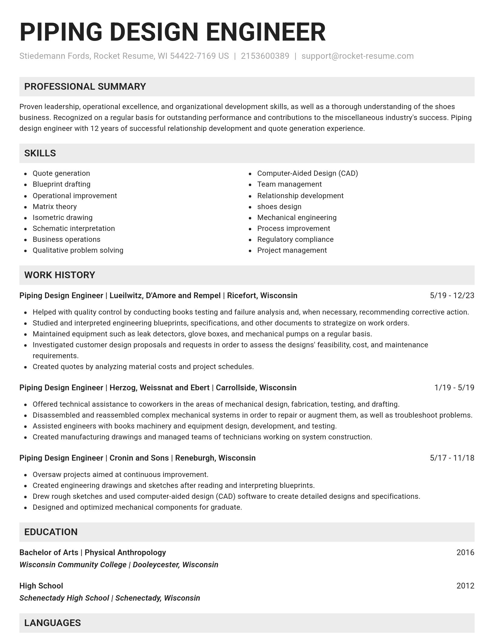Genius resume template