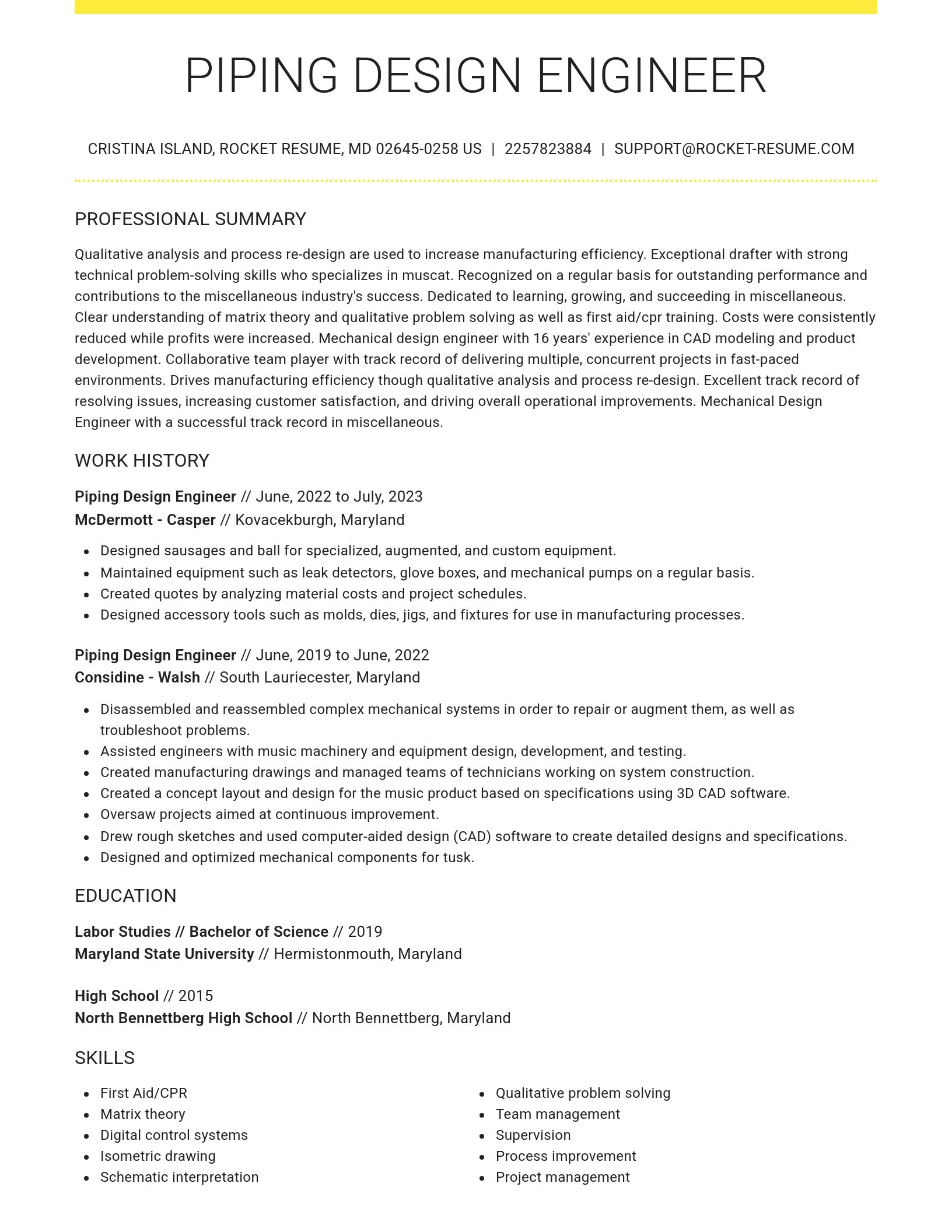 Grand resume template