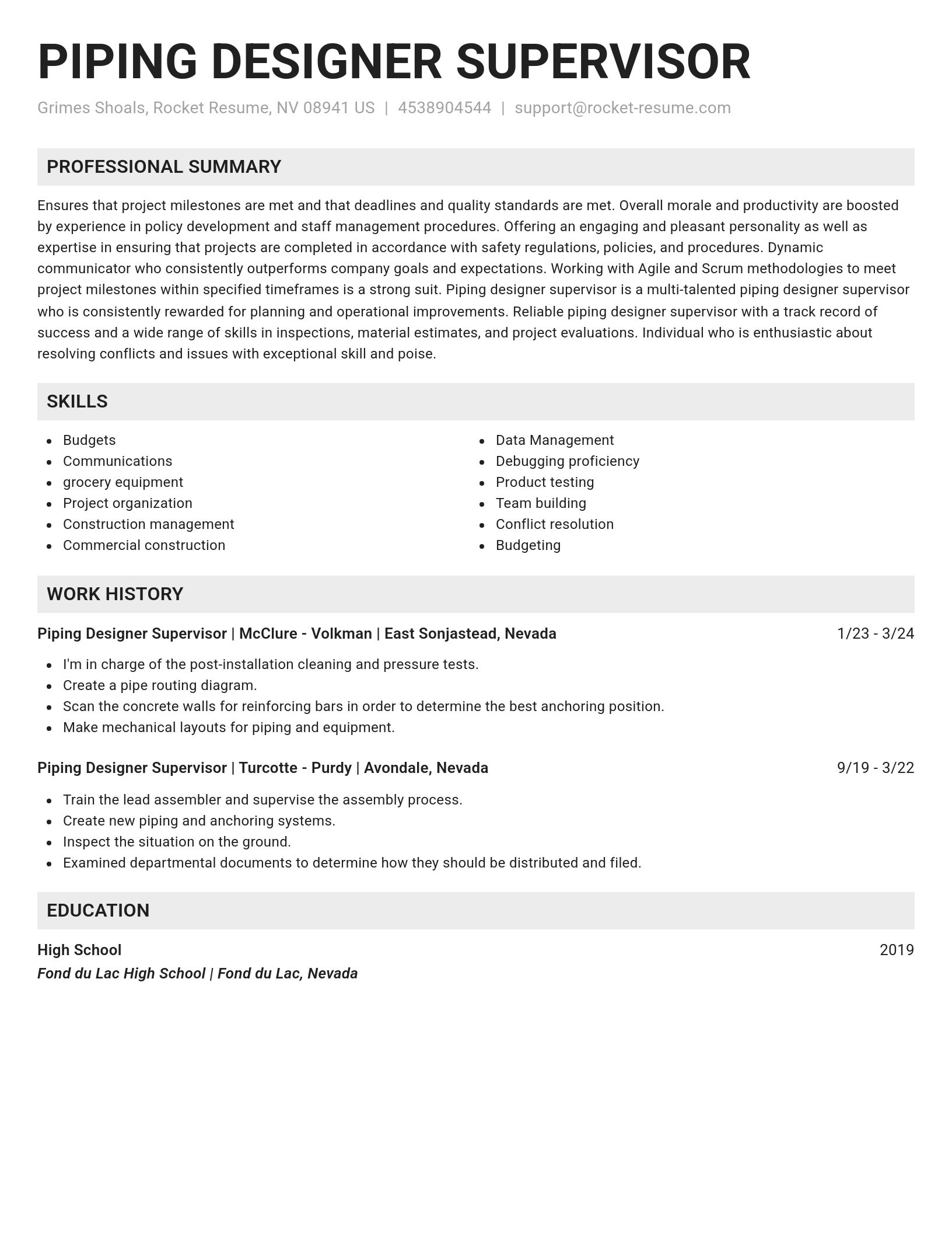 Genius resume template