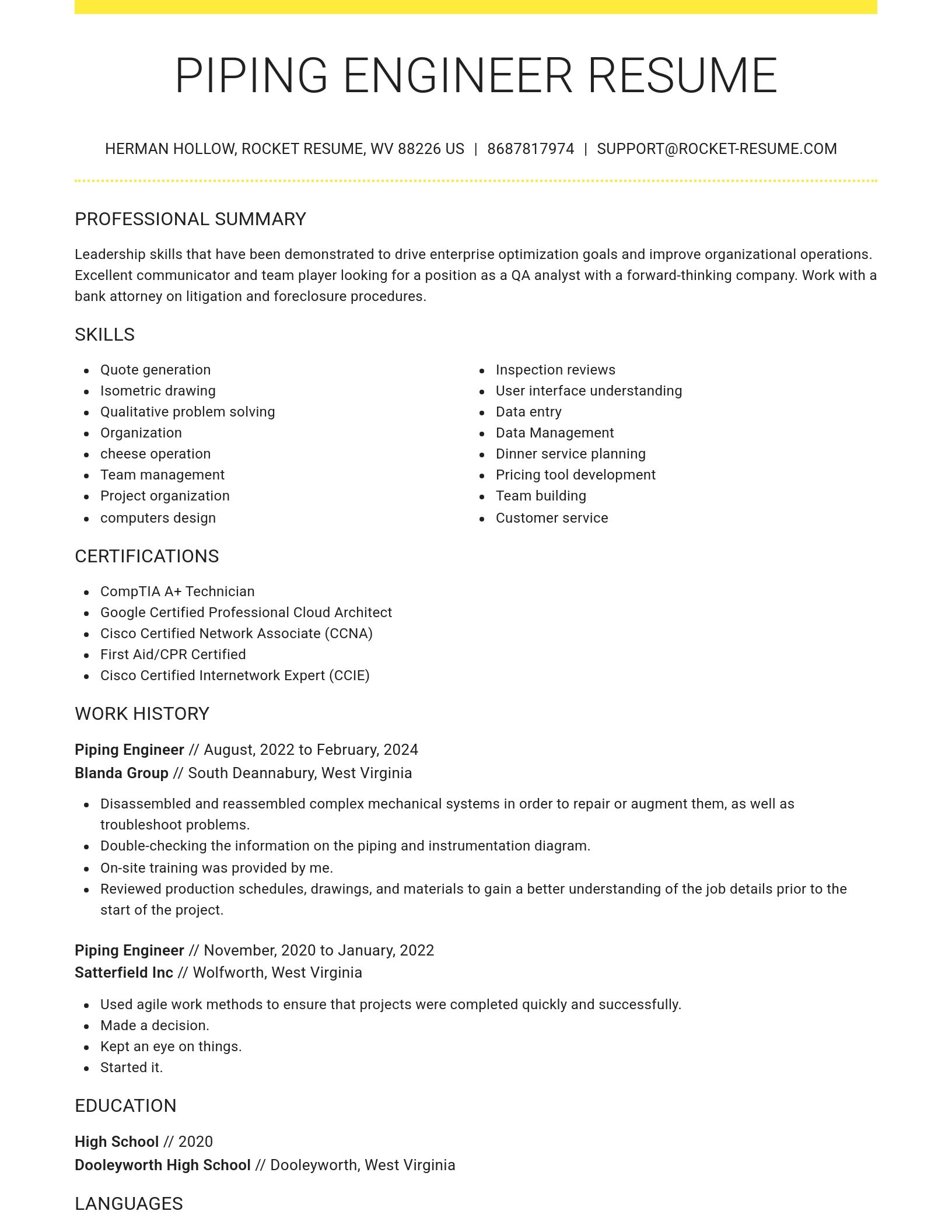 Grand resume template