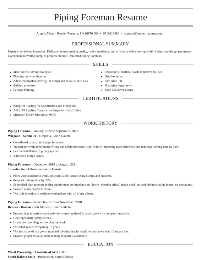 Elegant resume template
