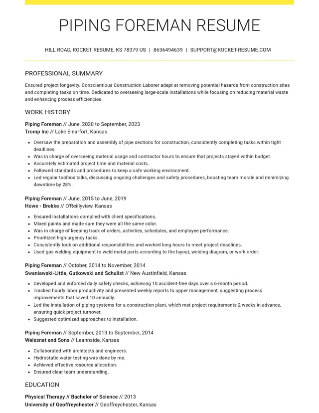 Grand resume template