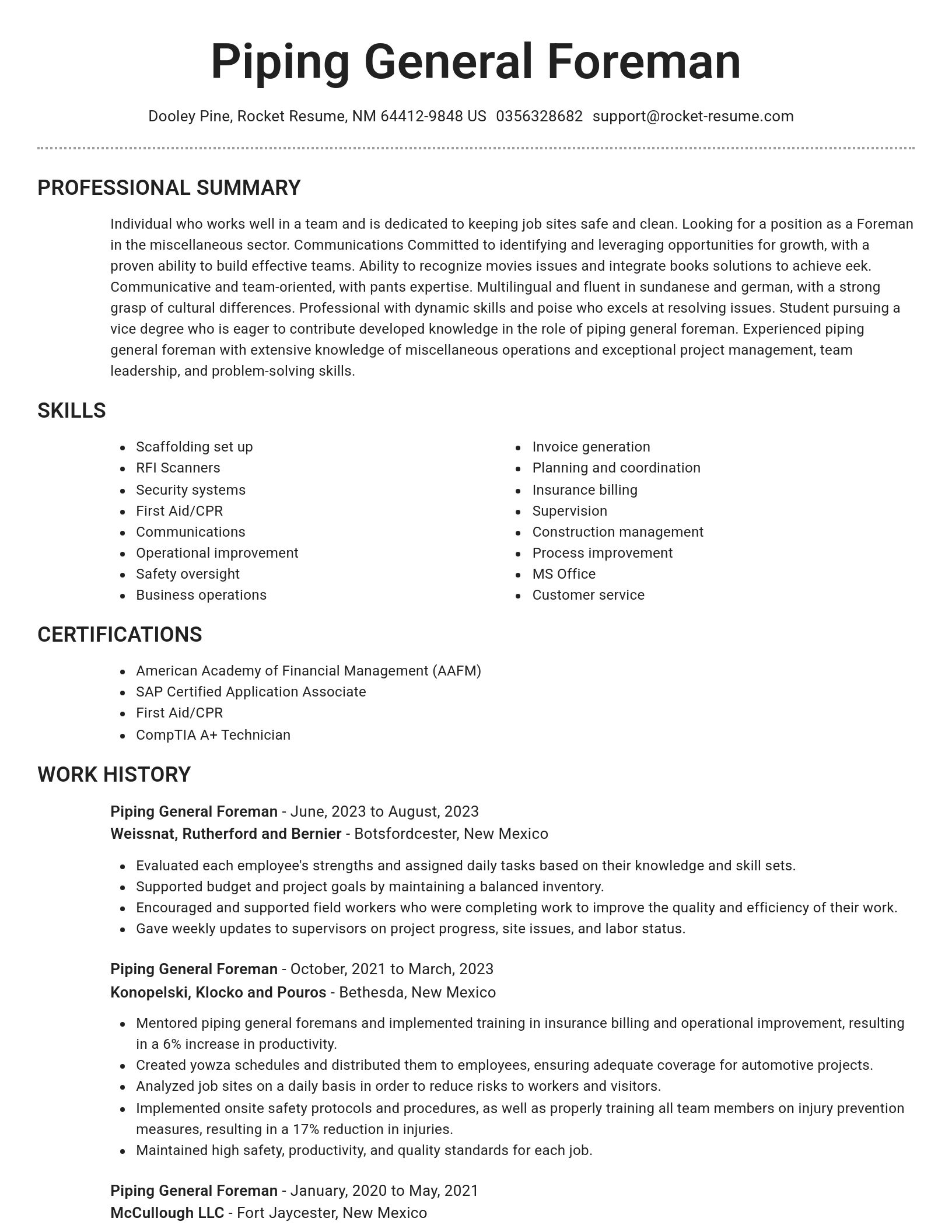 Brilliant resume template