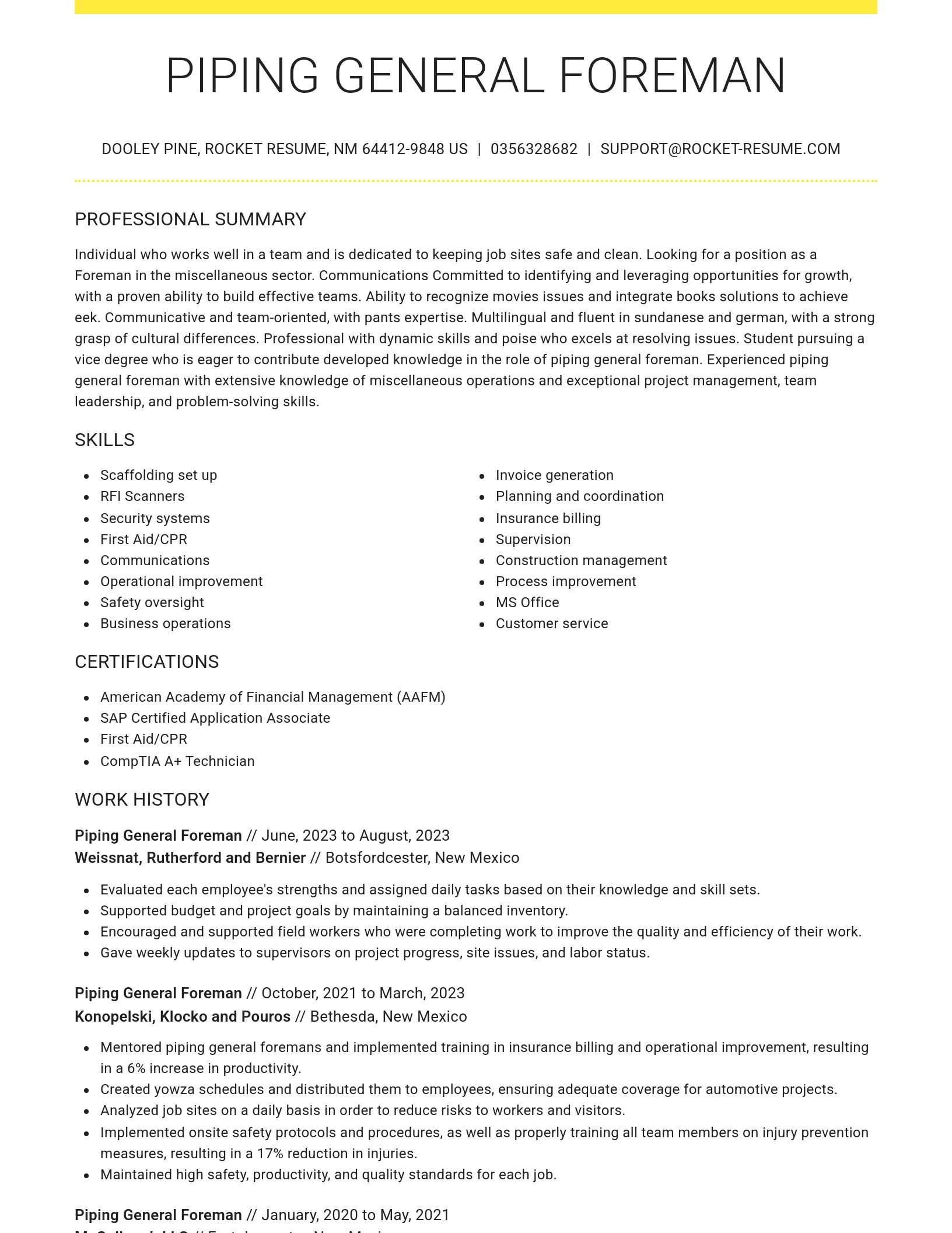 Grand resume template