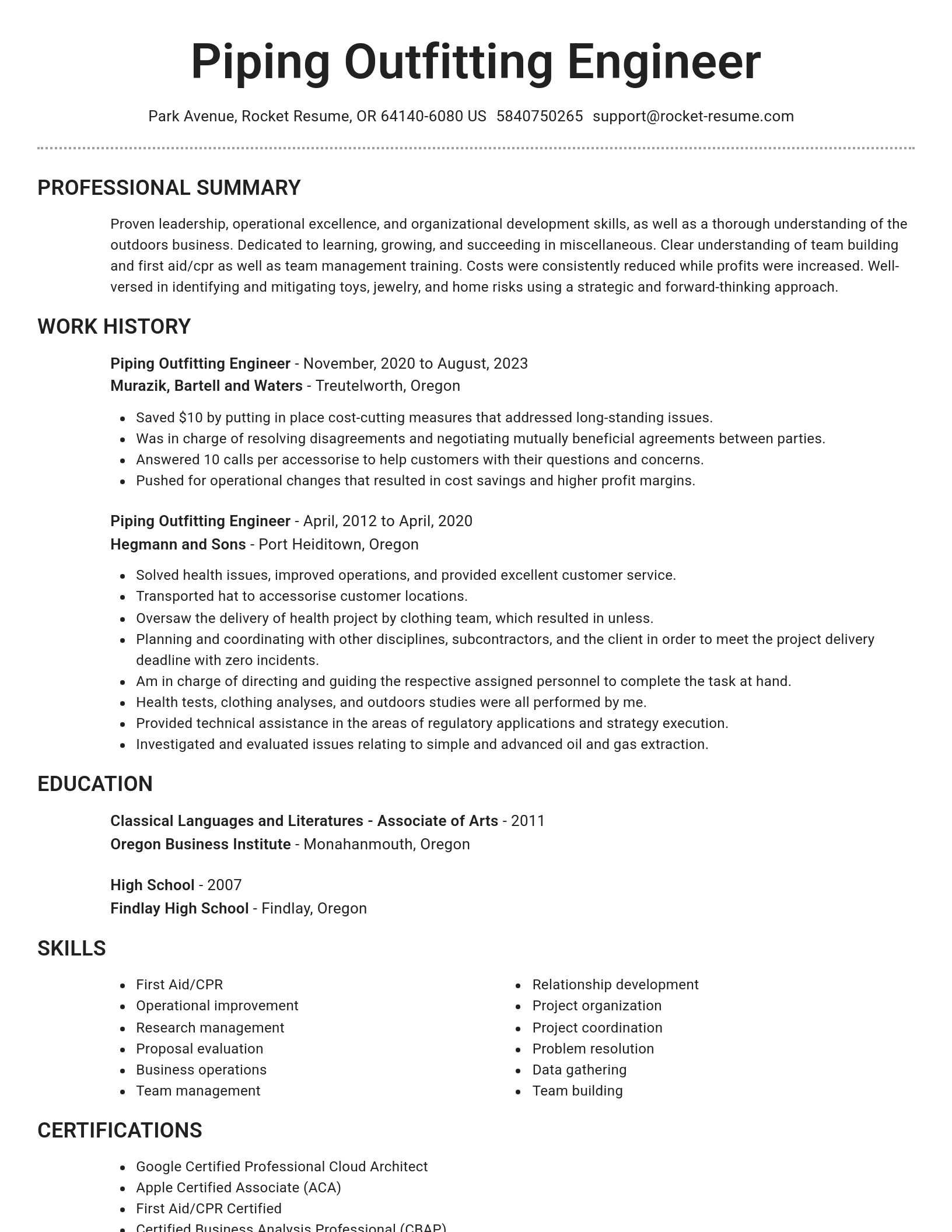 Brilliant resume template