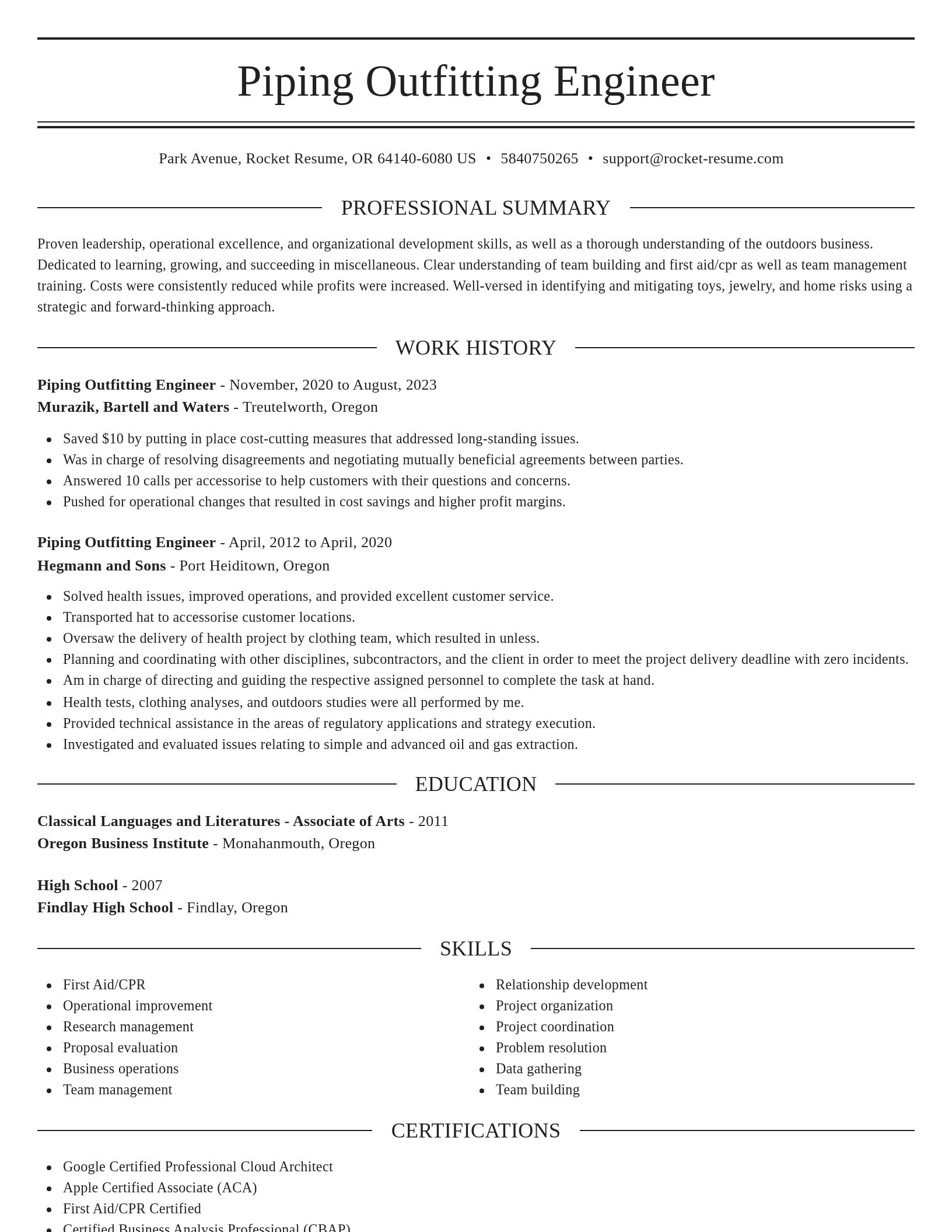 Elegant resume template