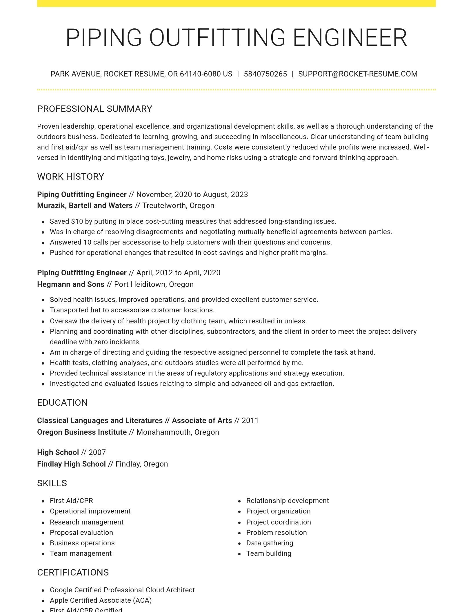 Grand resume template