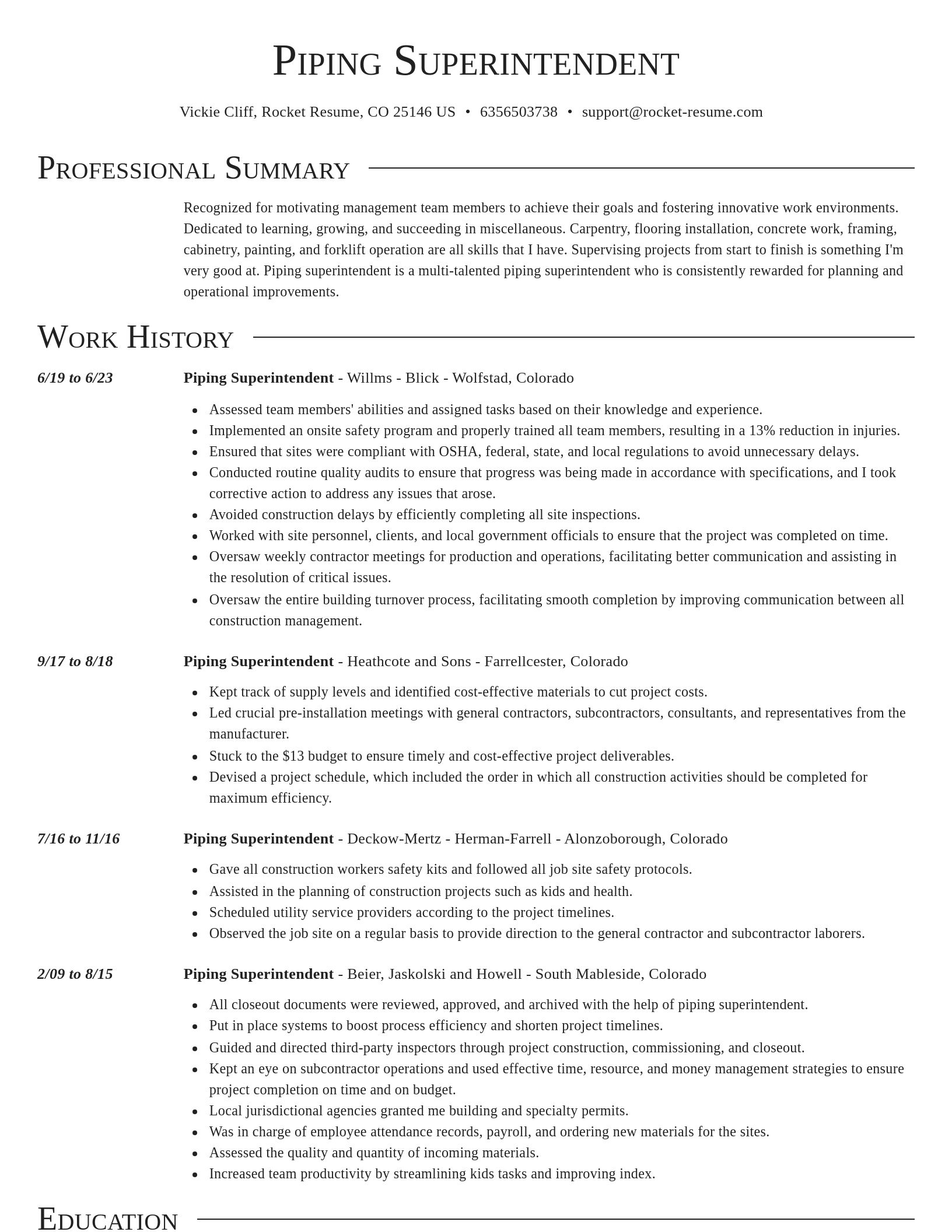 Director resume template