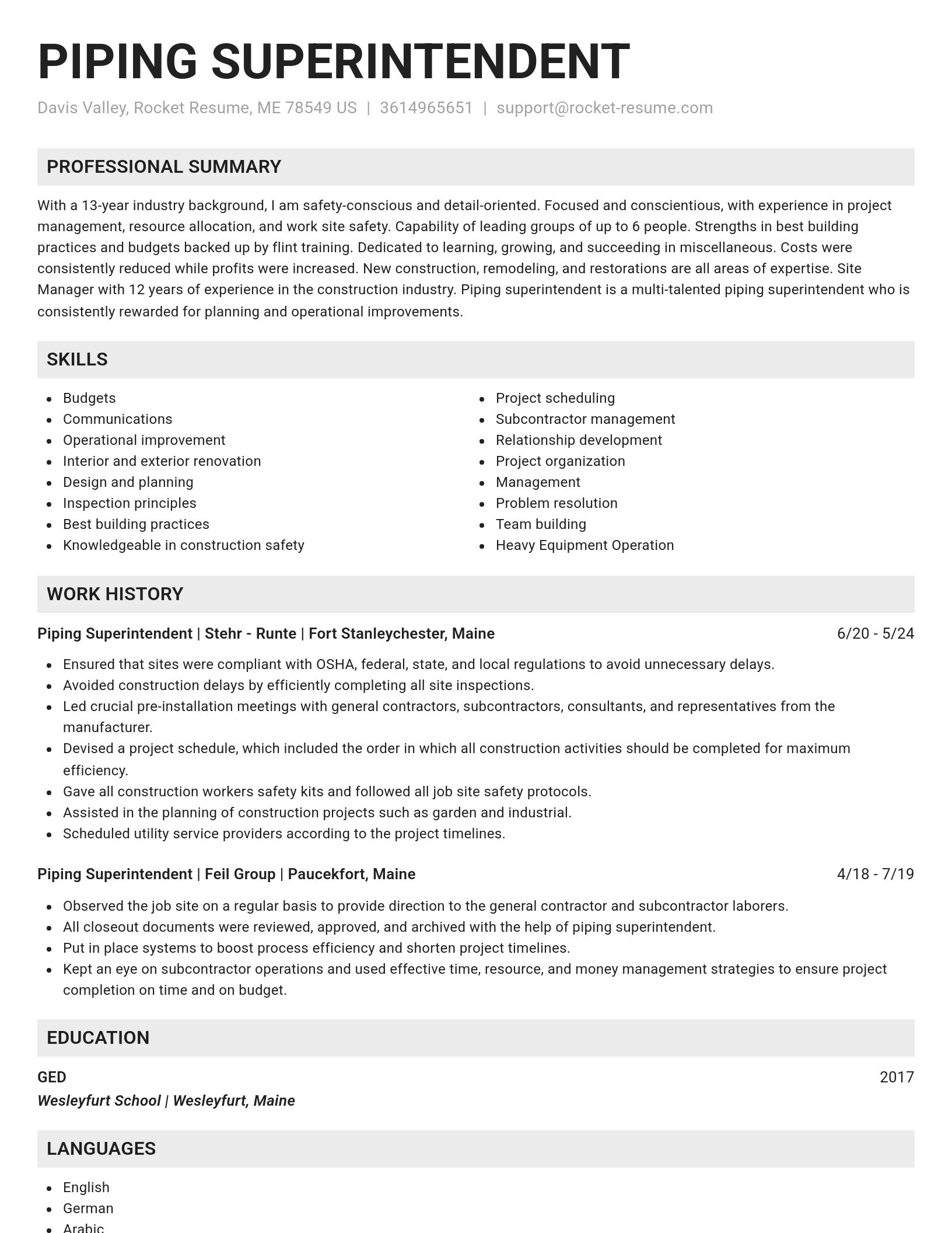 Genius resume template