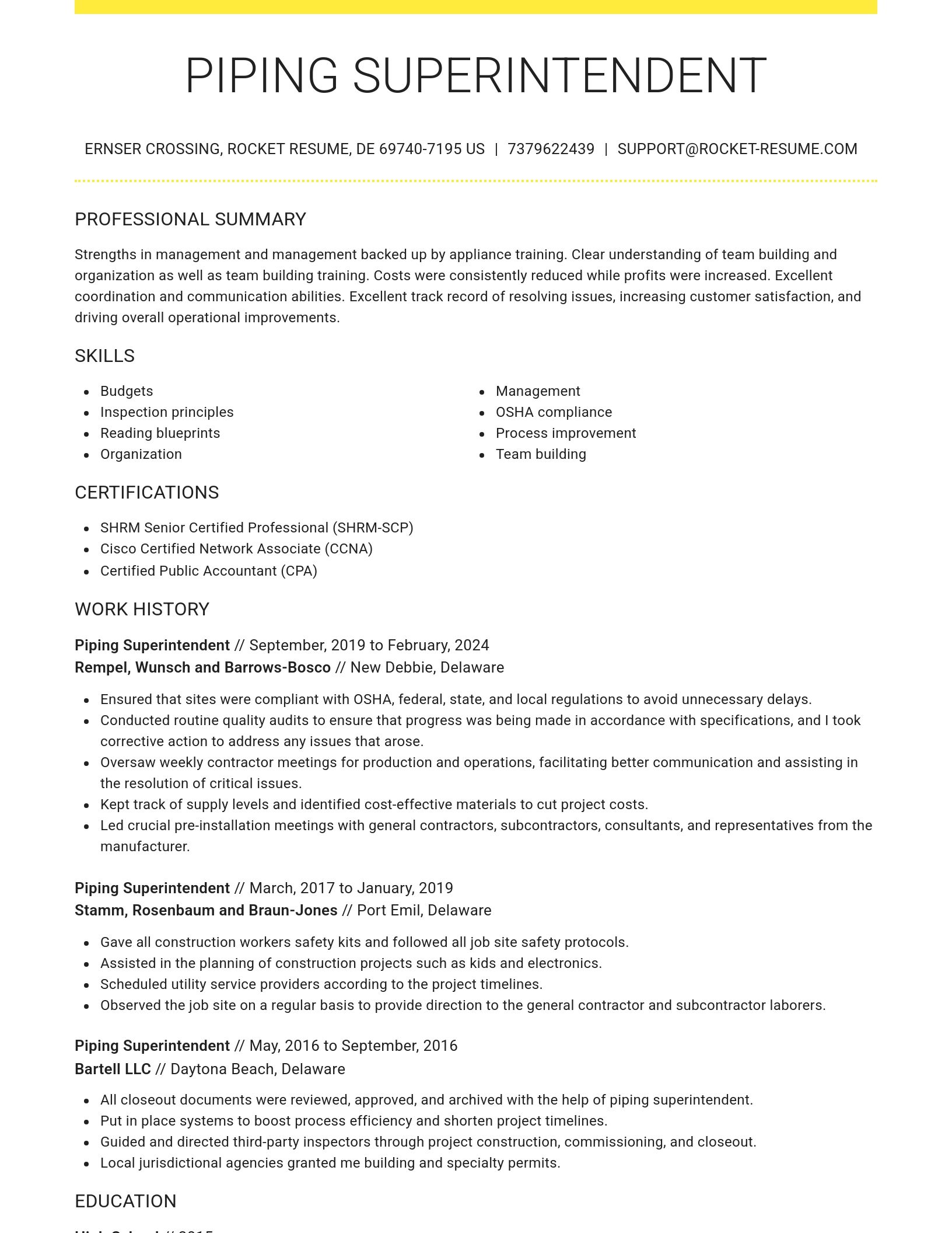 Grand resume template