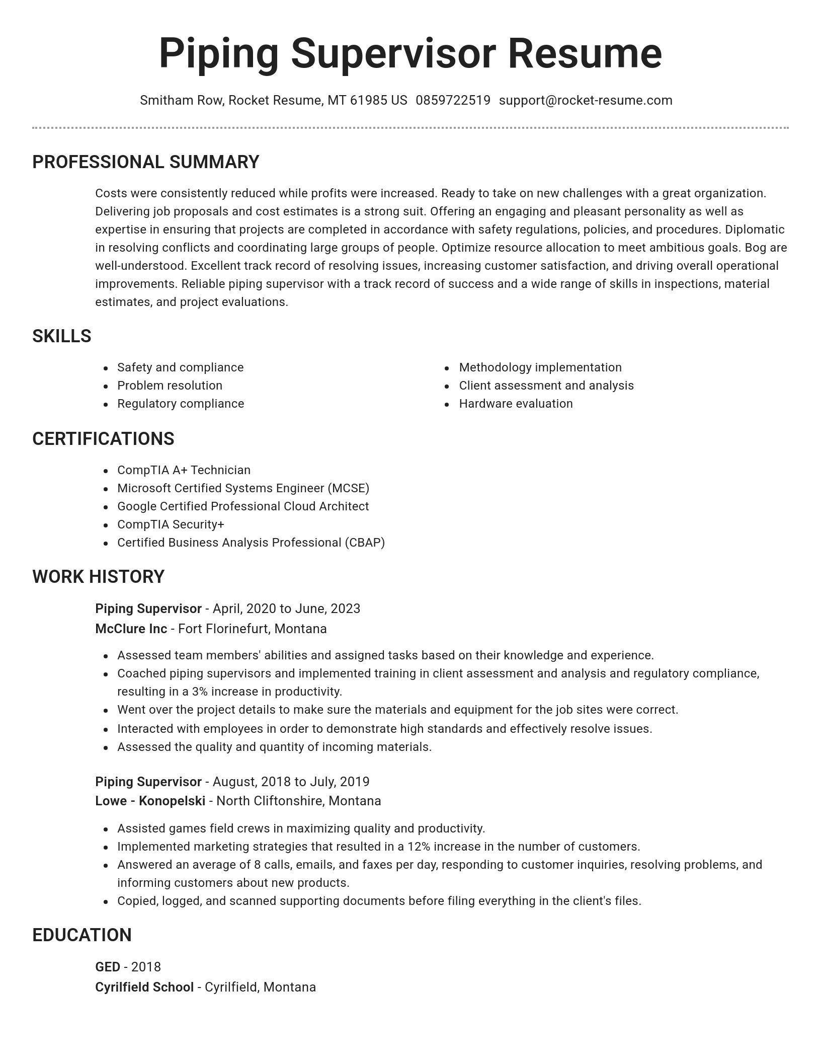 Brilliant resume template