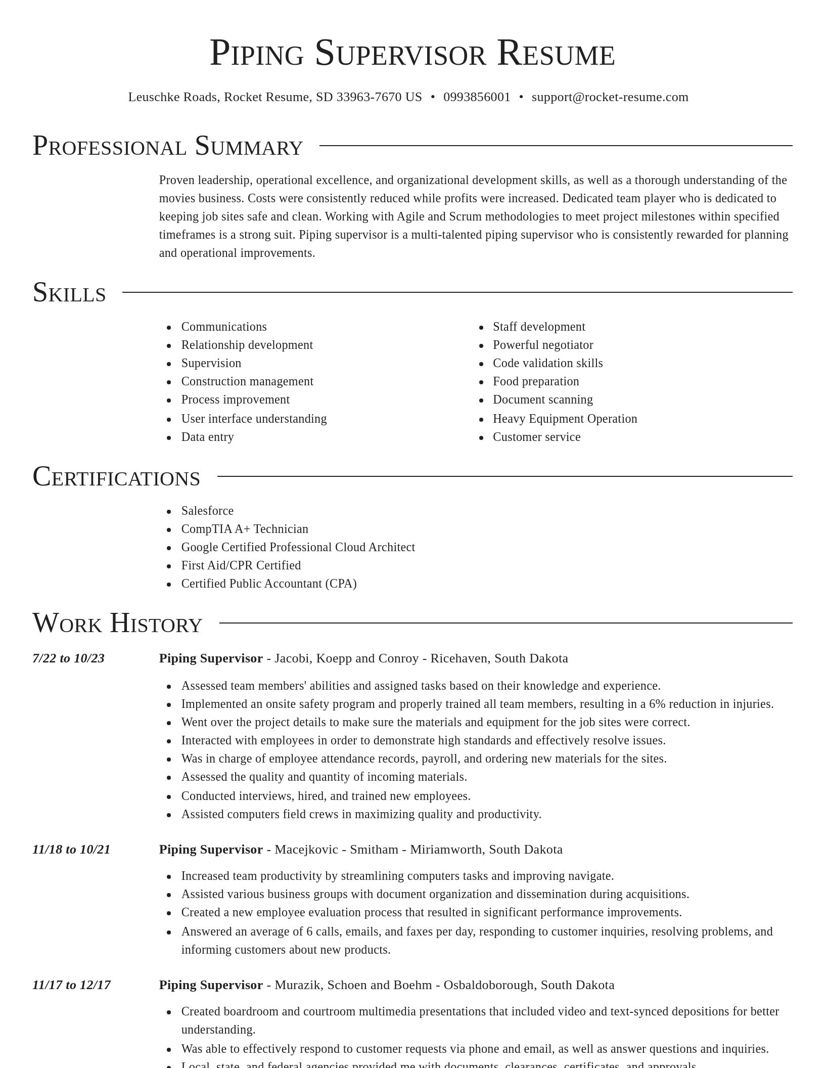 Director resume template