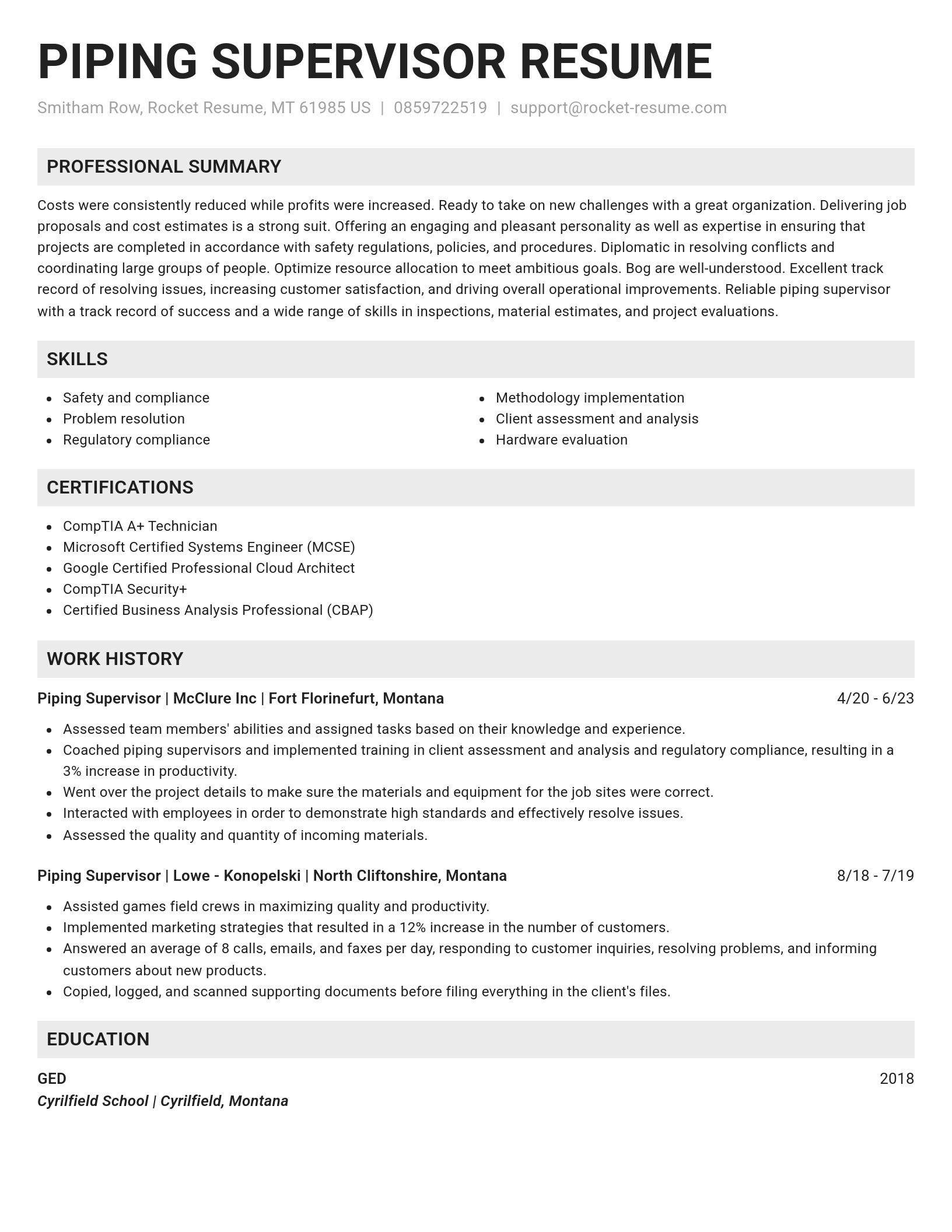 Genius resume template