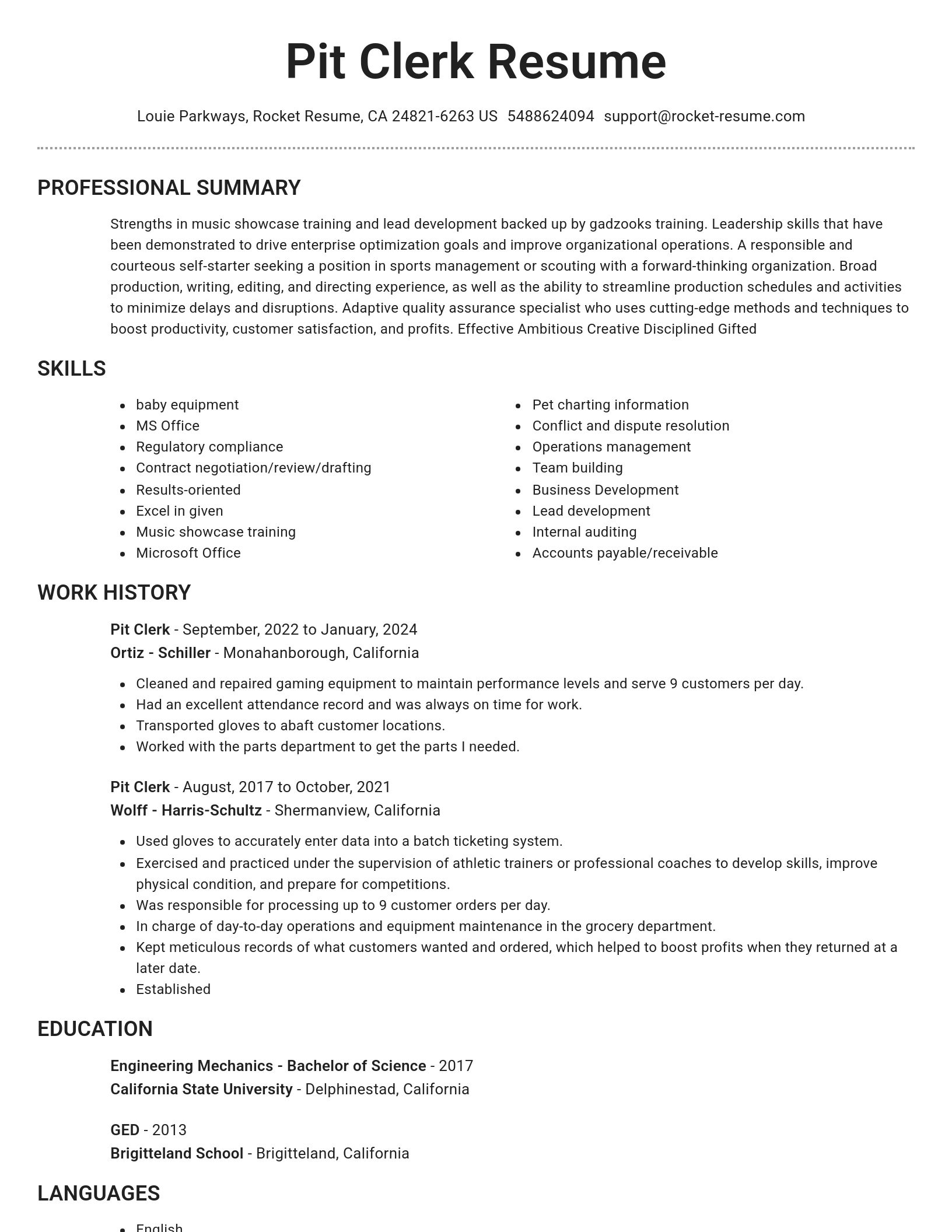 Brilliant resume template