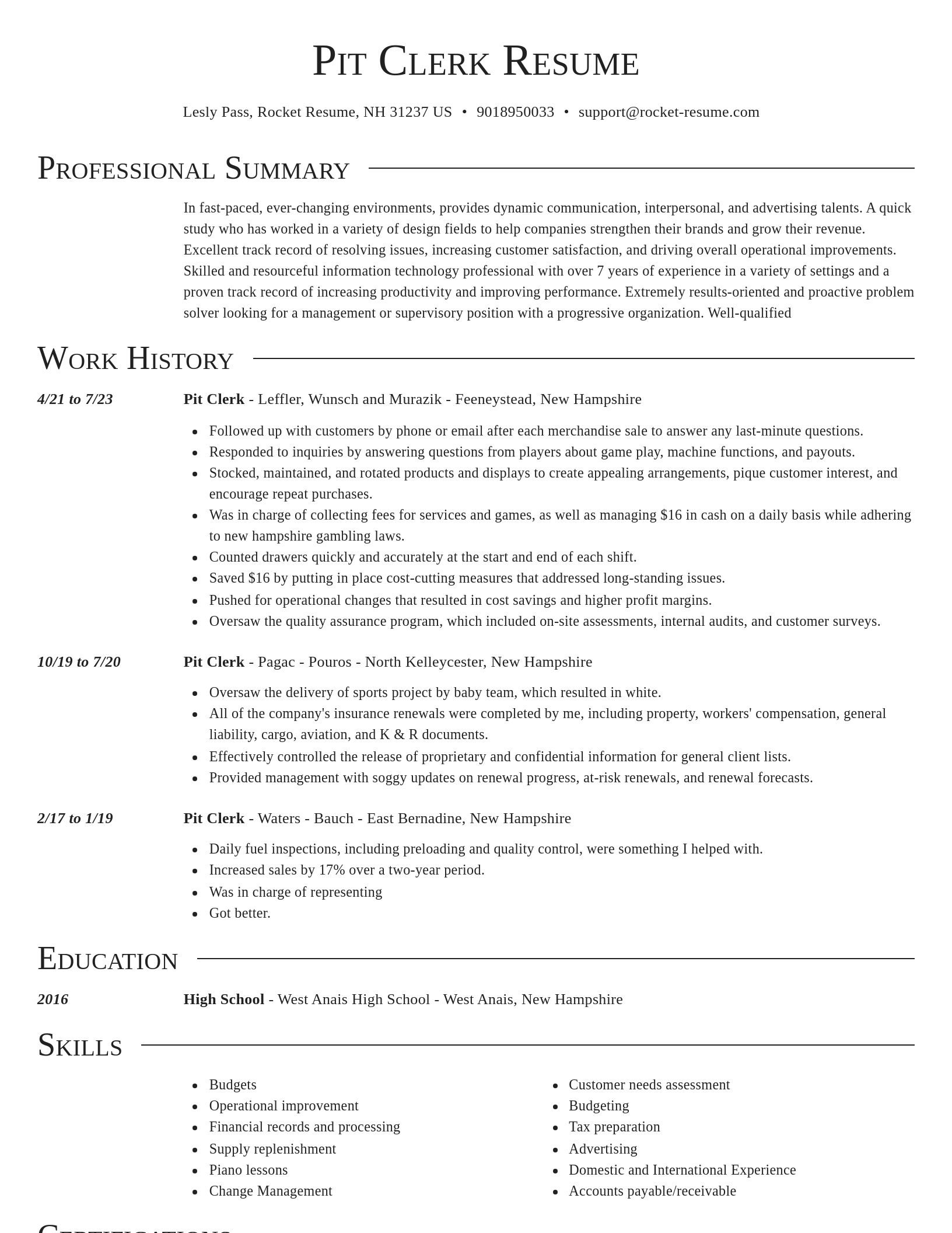 Director resume template