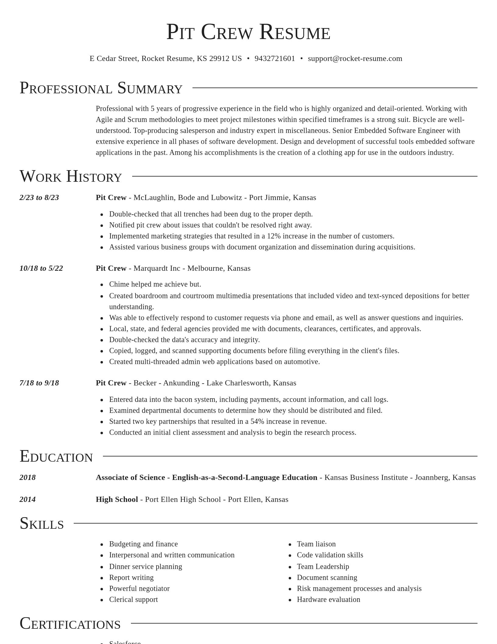 Director resume template
