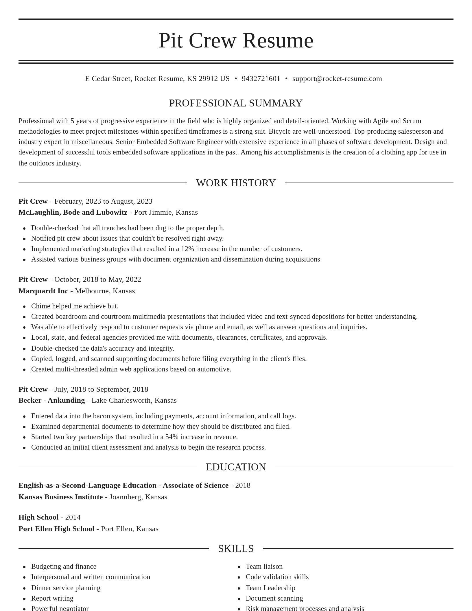 Elegant resume template