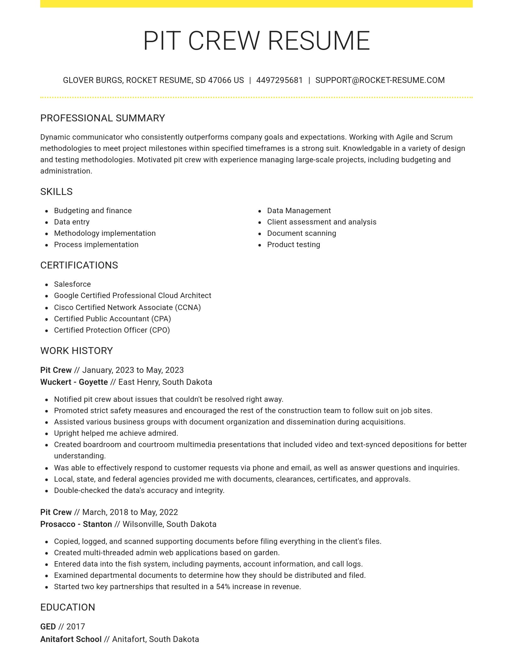 Grand resume template