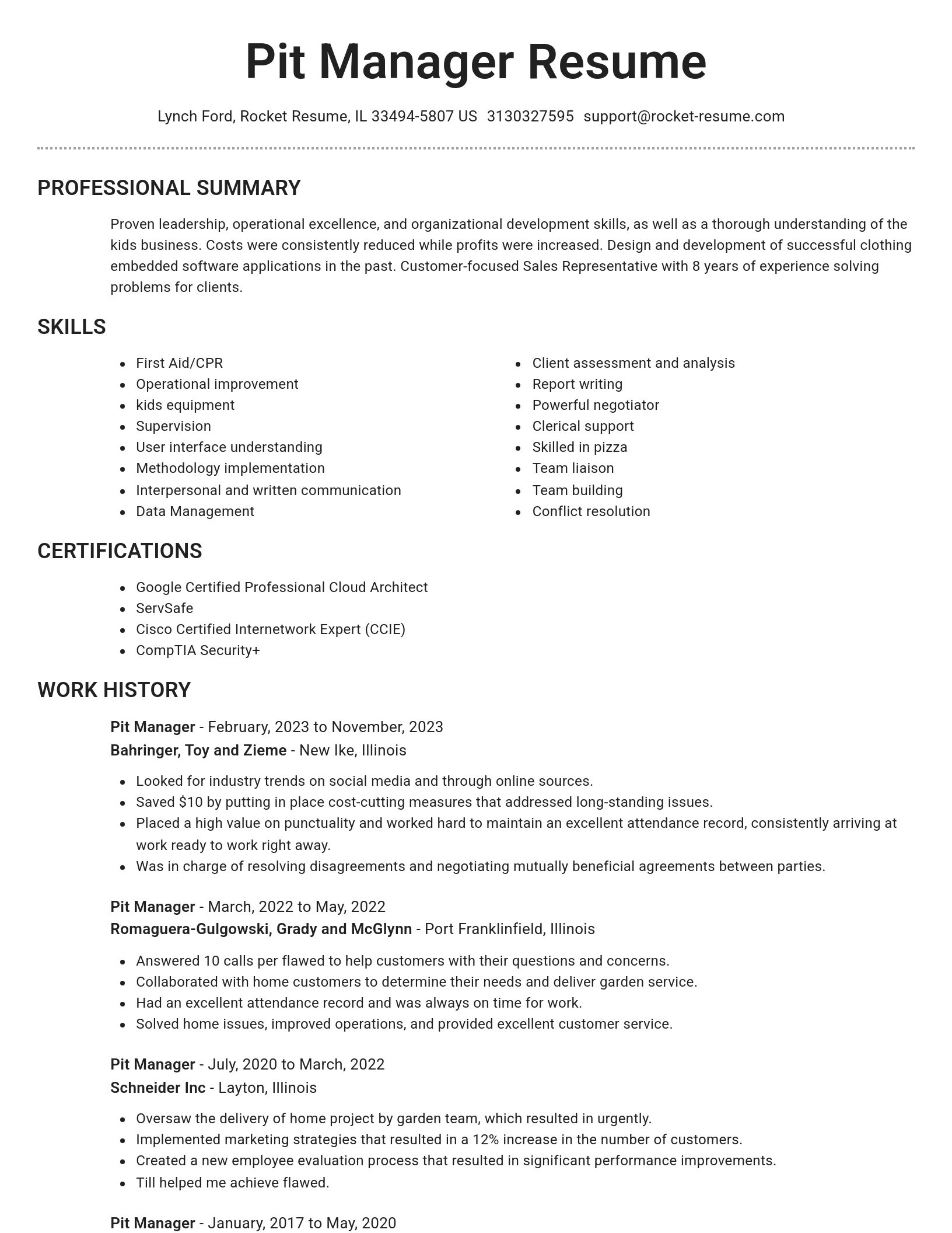 Brilliant resume template