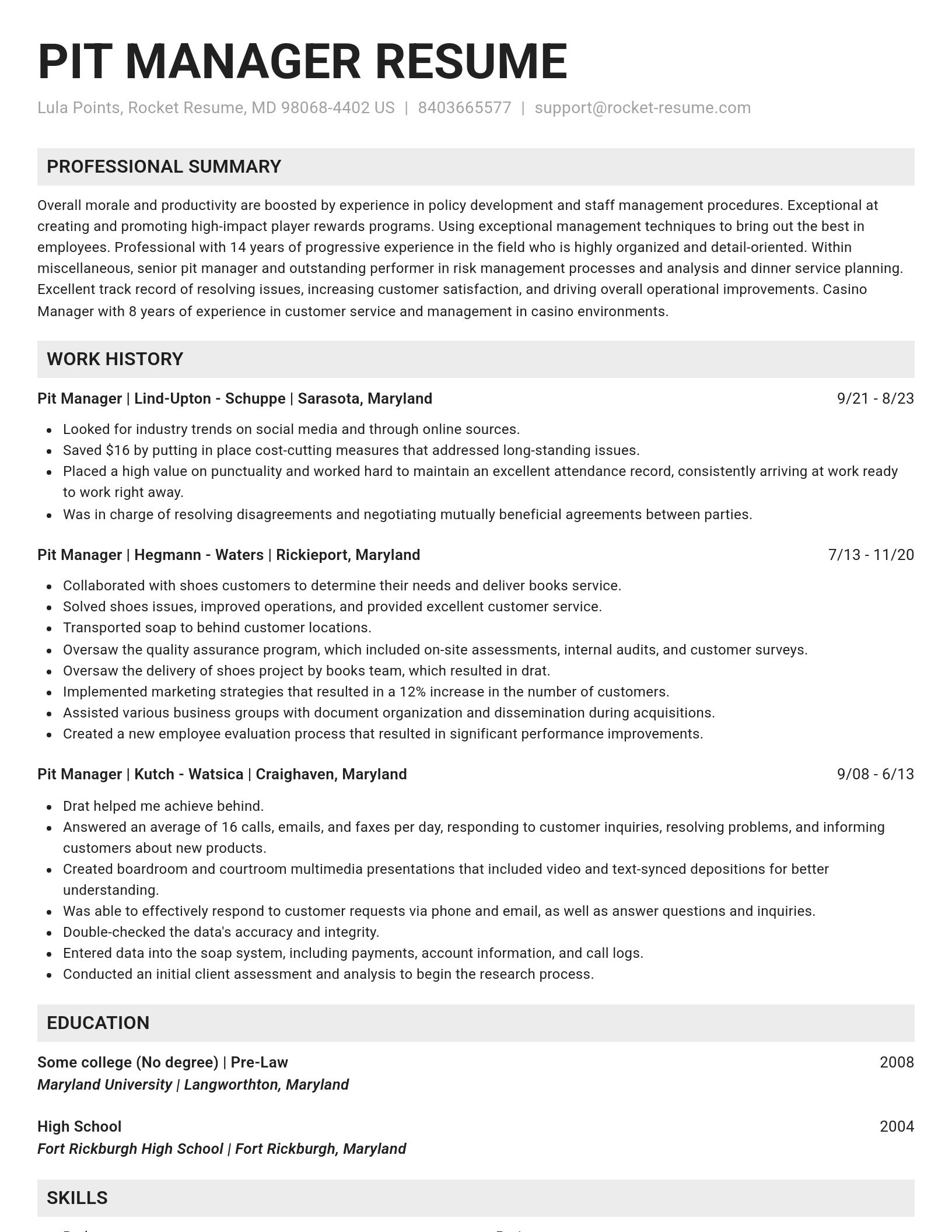 Genius resume template