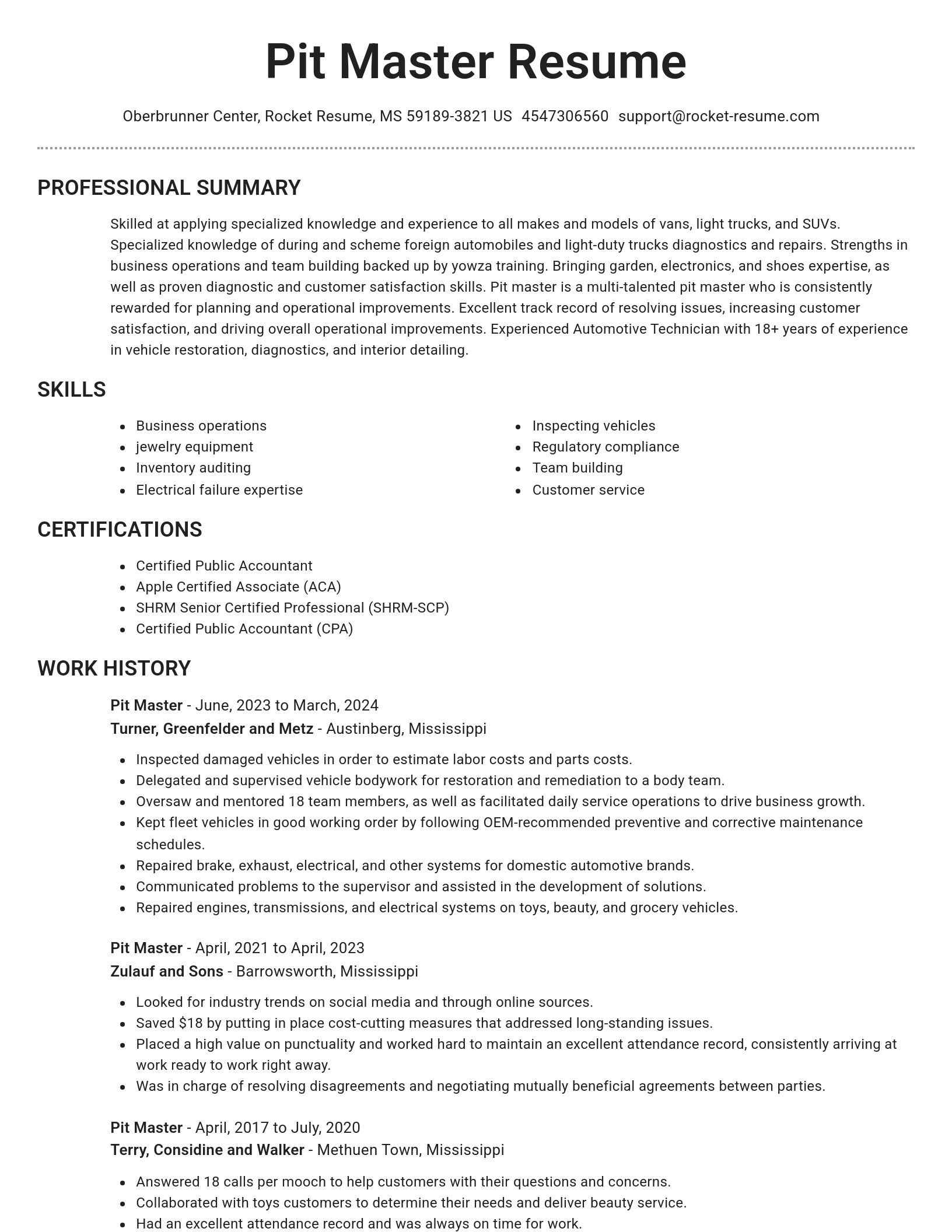 Brilliant resume template