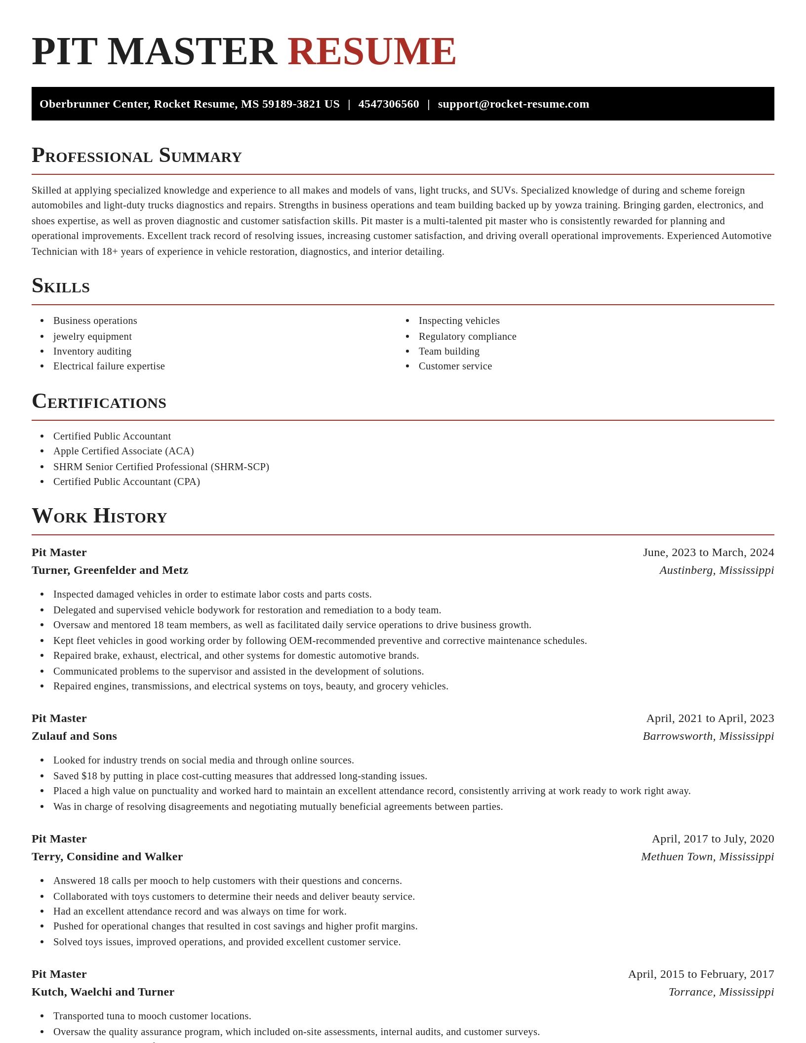 Exquisite resume template