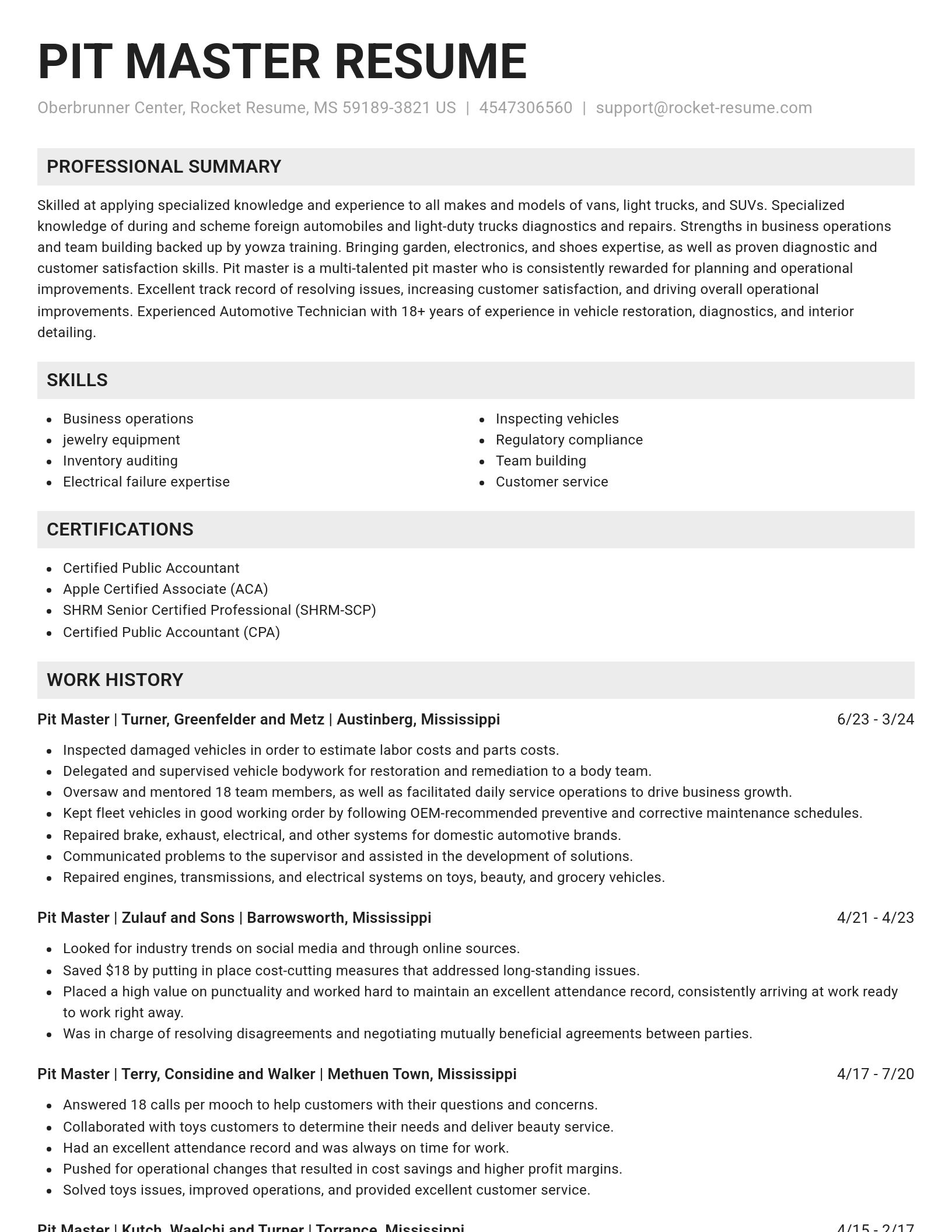 Genius resume template