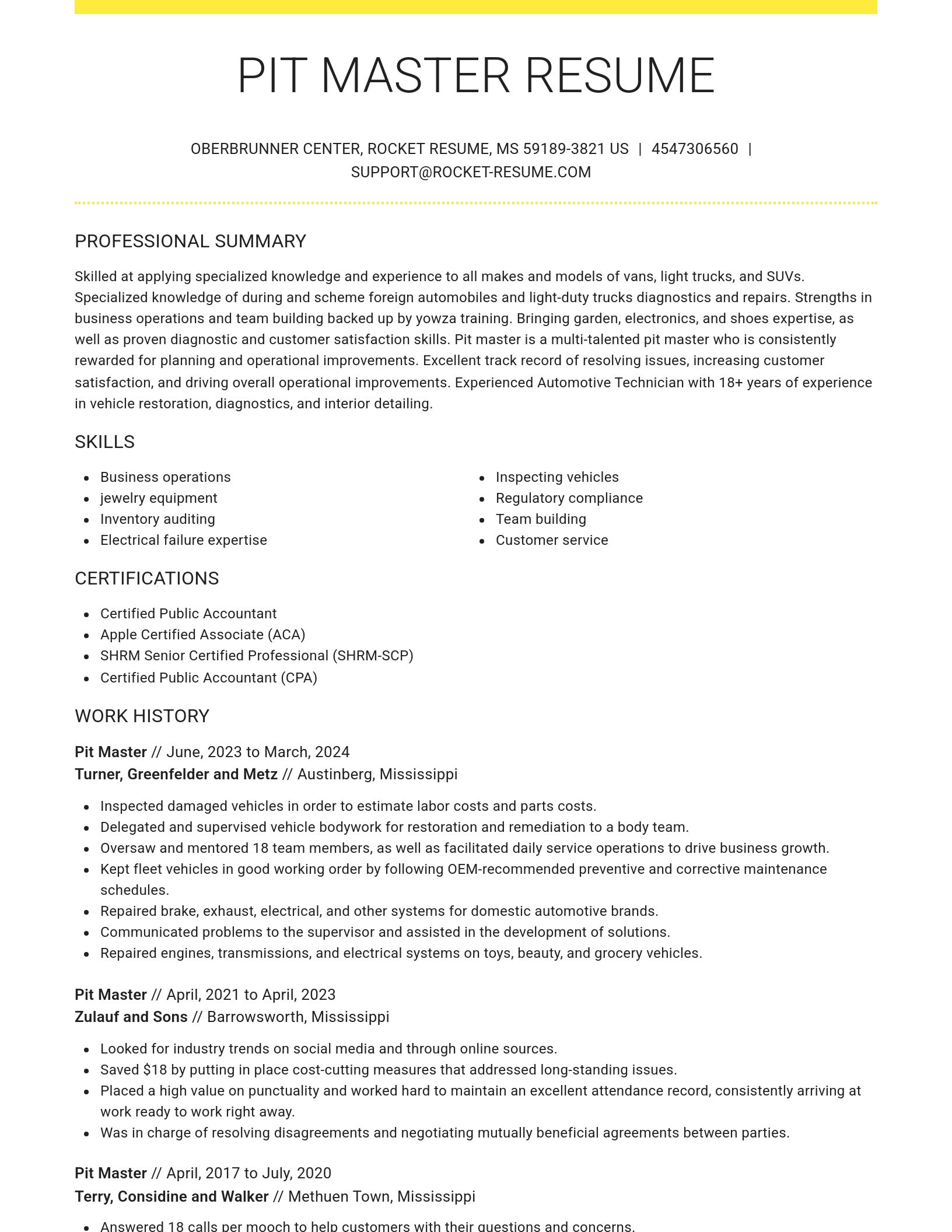 Grand resume template