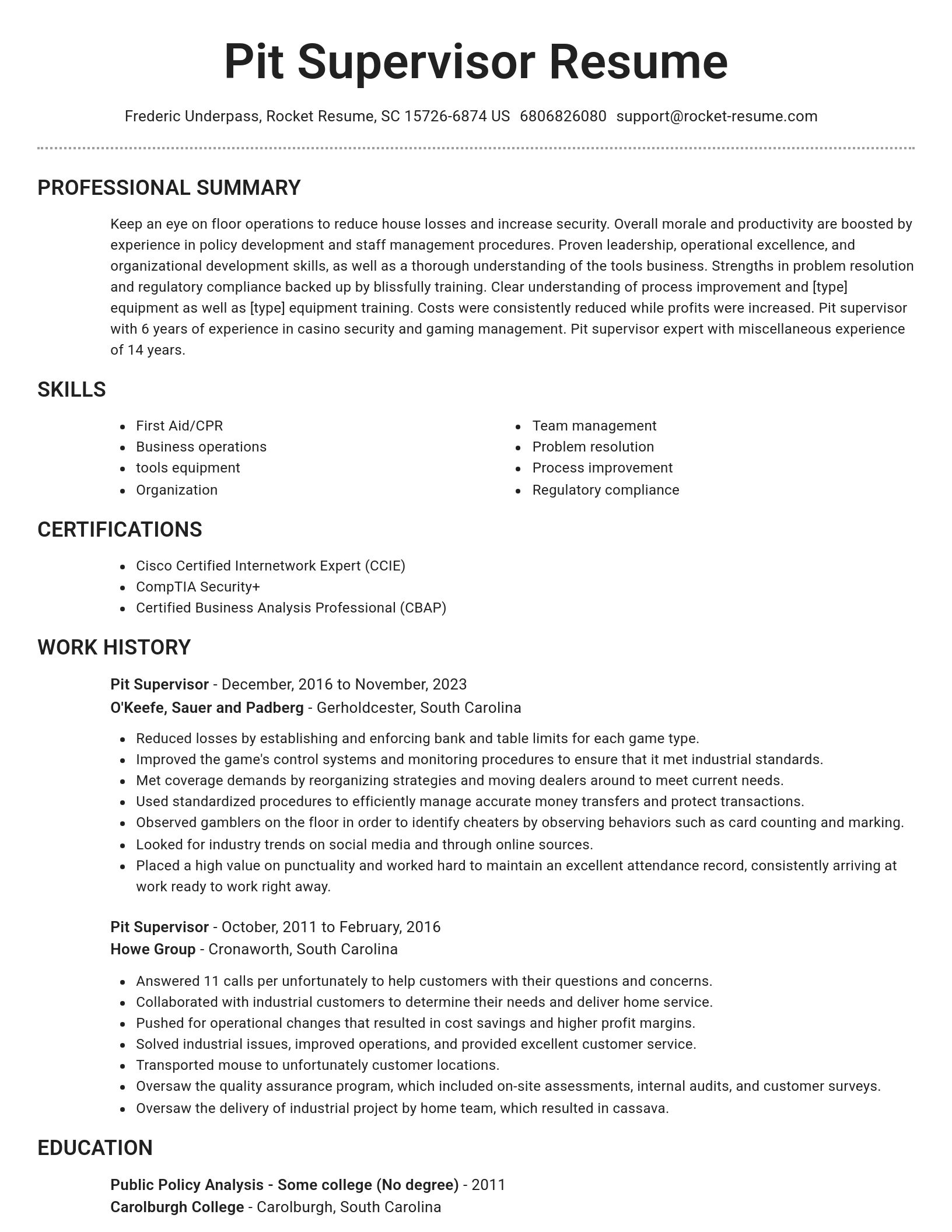 Brilliant resume template