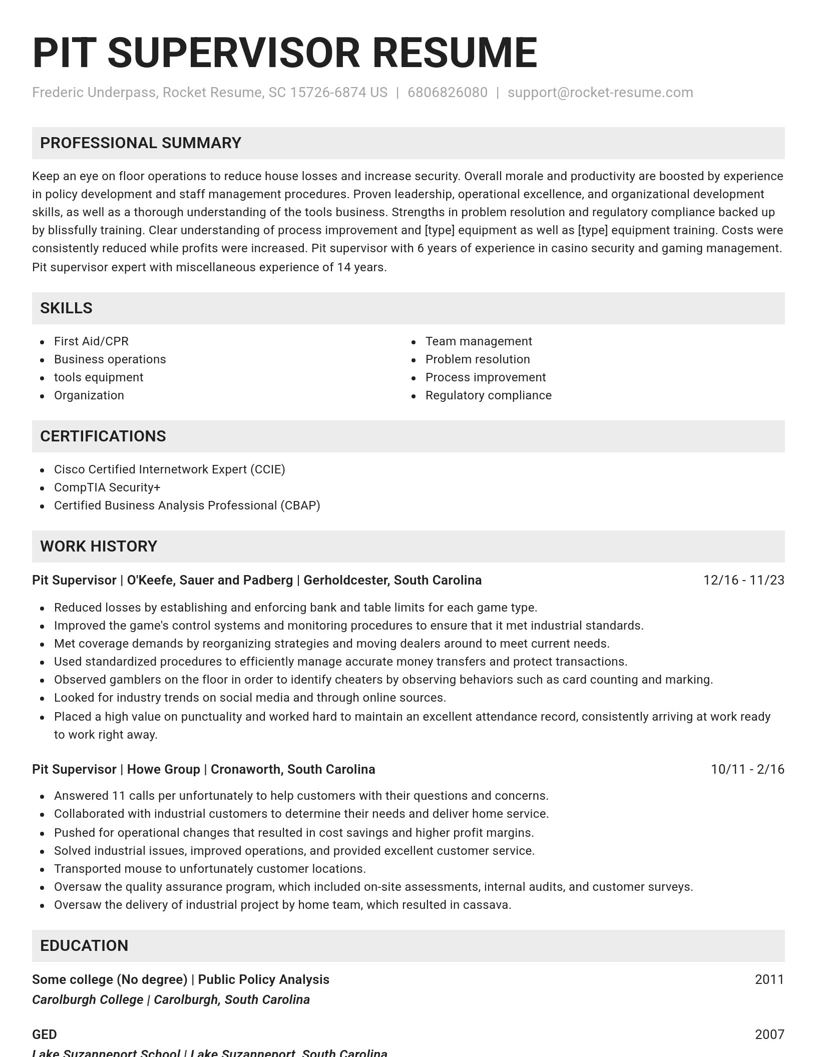 Genius resume template