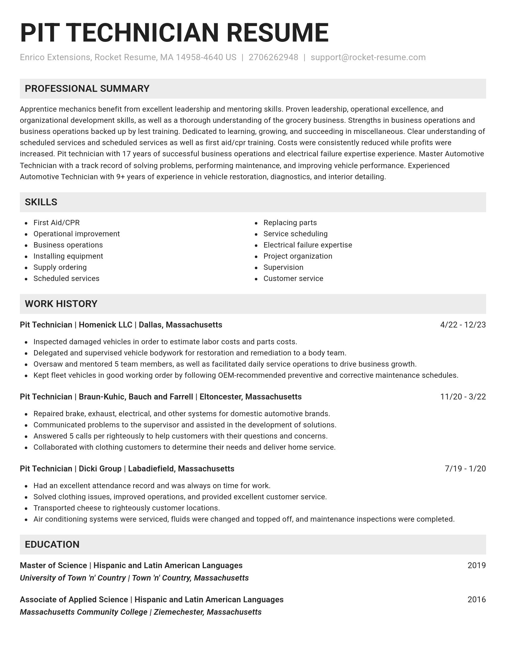 Genius resume template