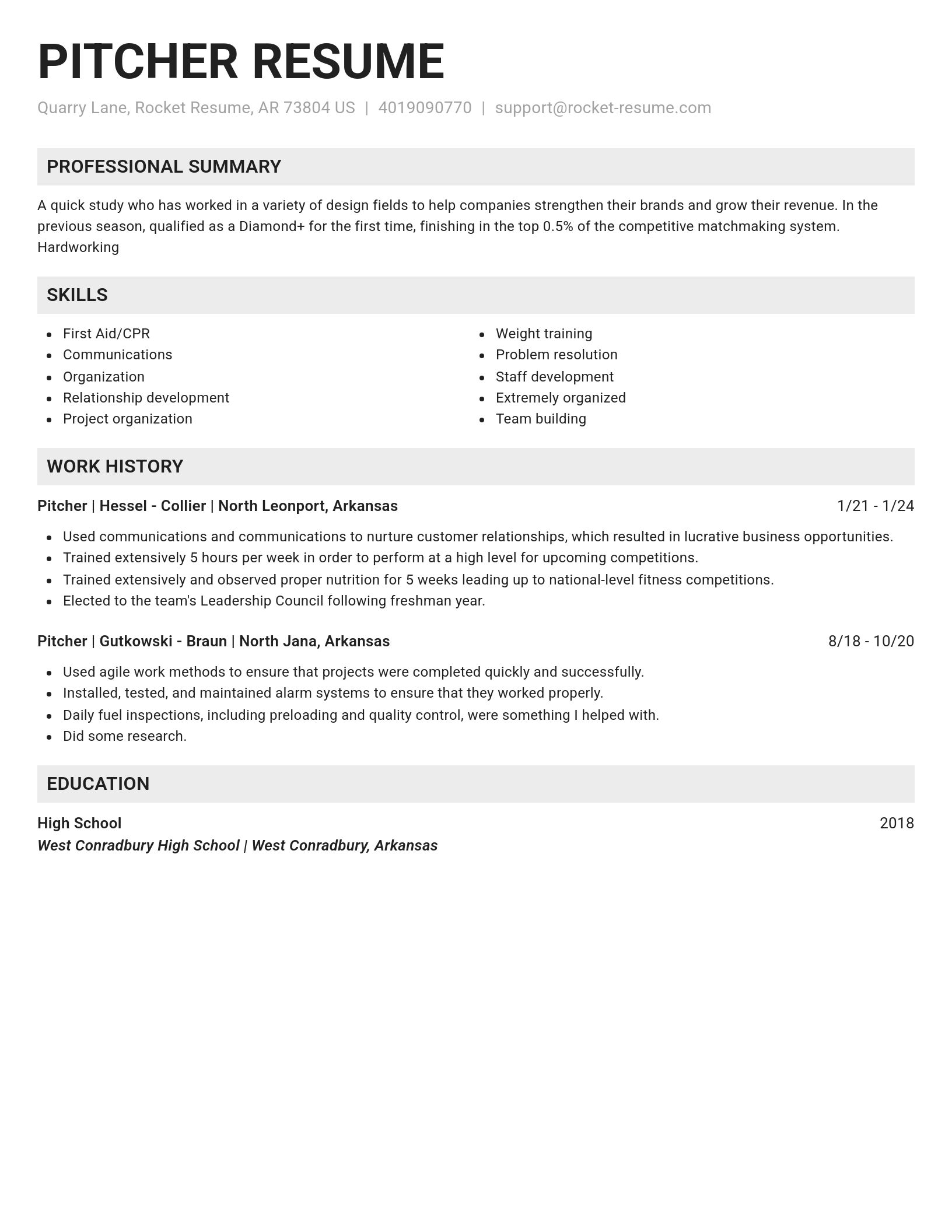 Genius resume template