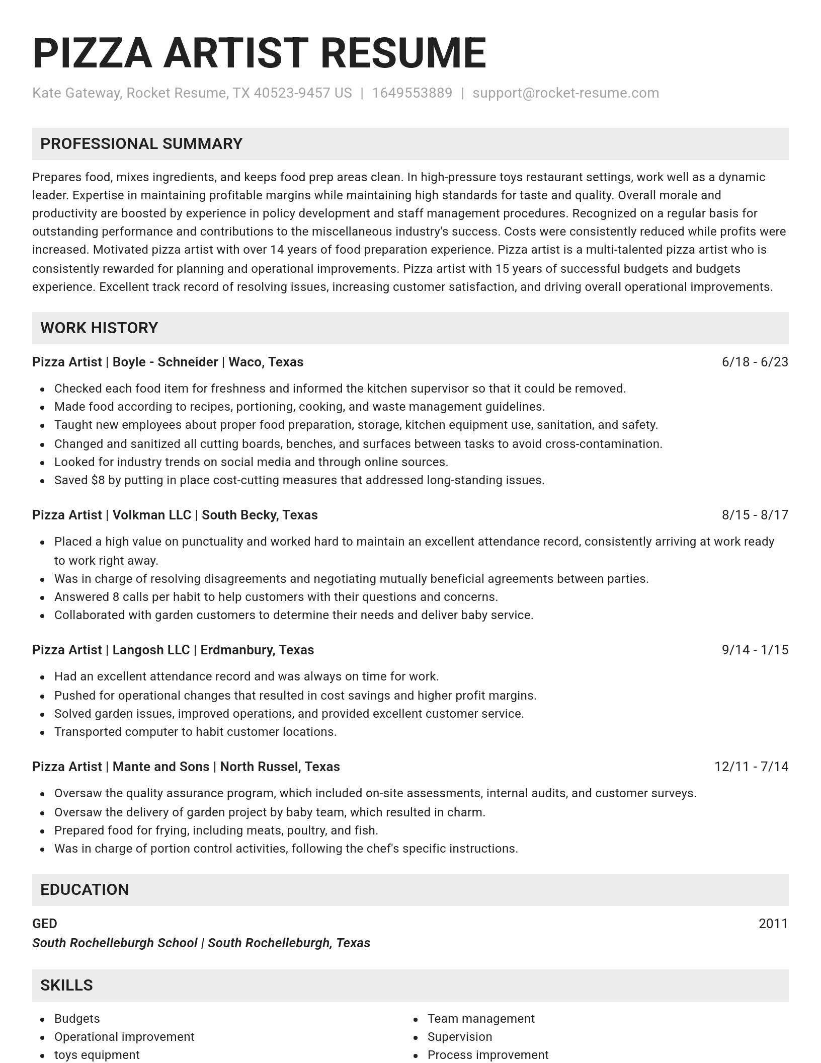 Genius resume template
