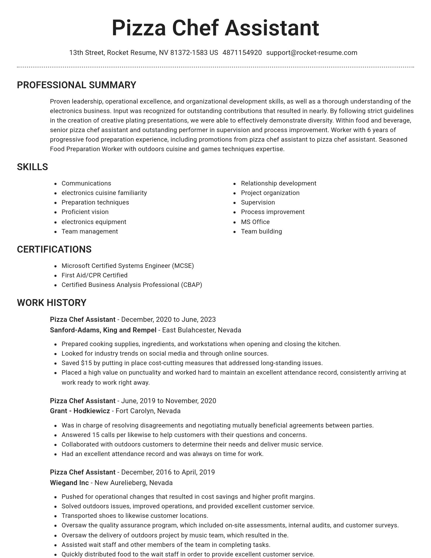 Brilliant resume template