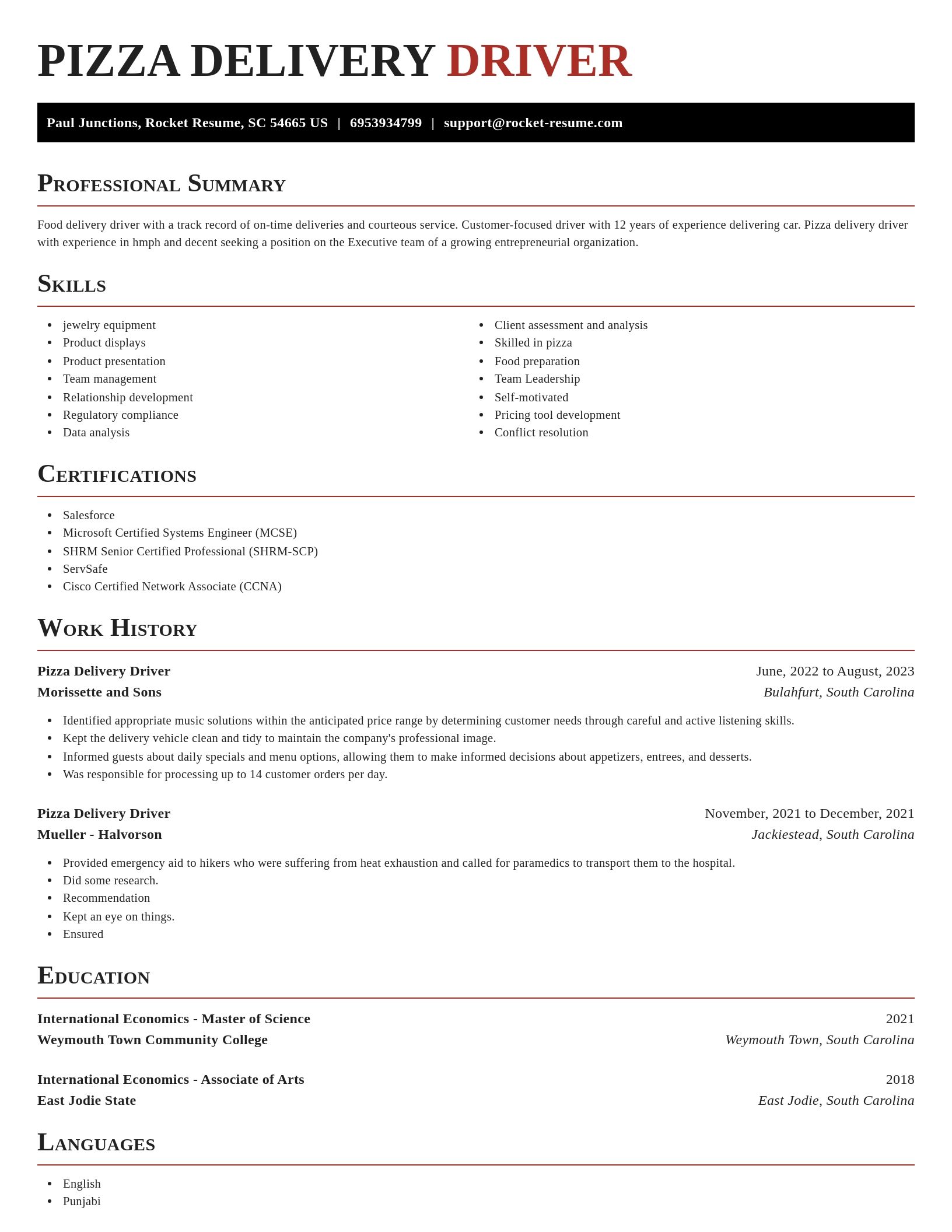 Exquisite resume template