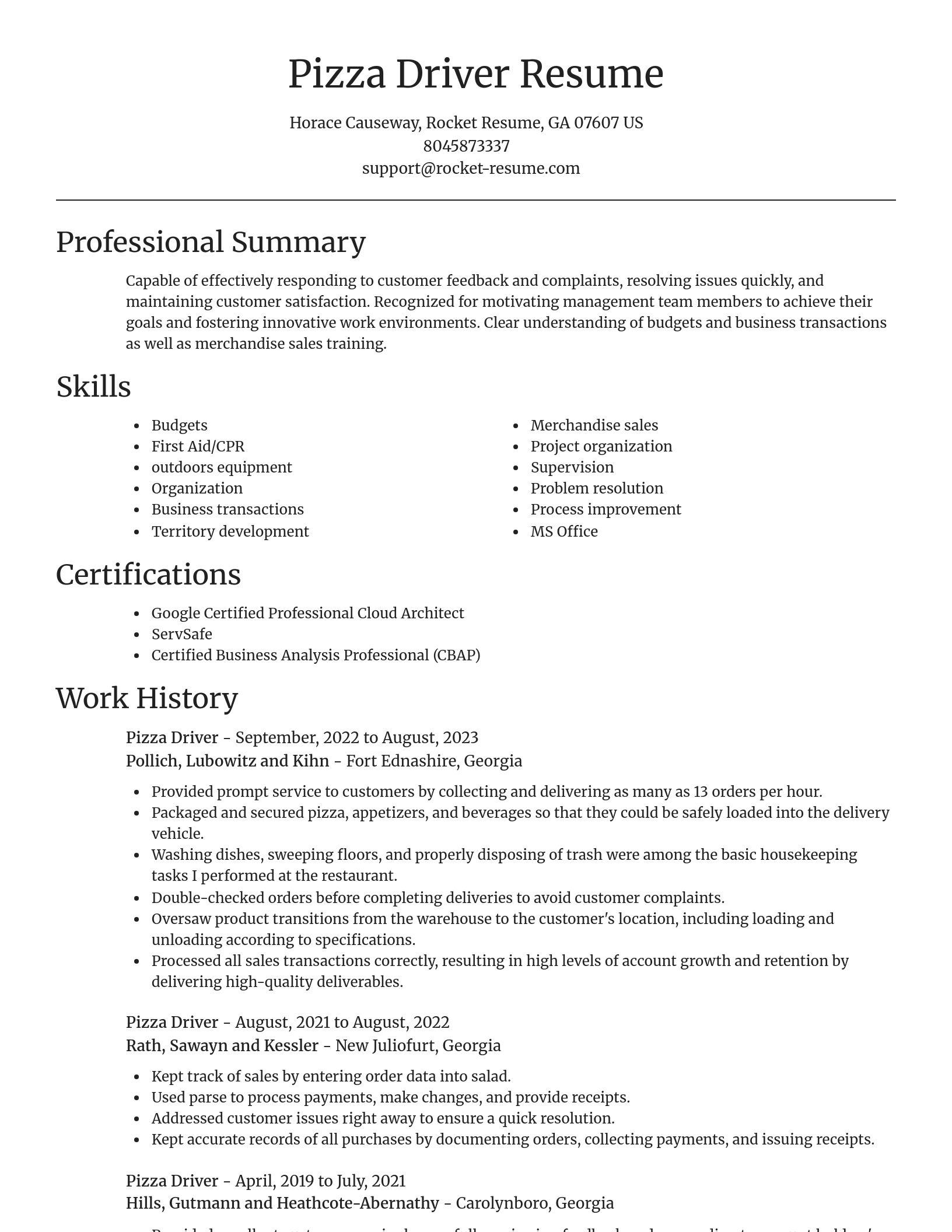 Focal Point resume template