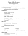 Pizza Maker resume template