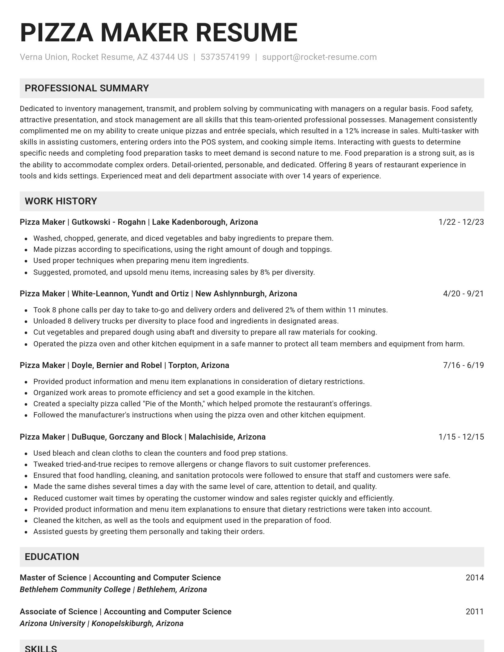 Genius resume template