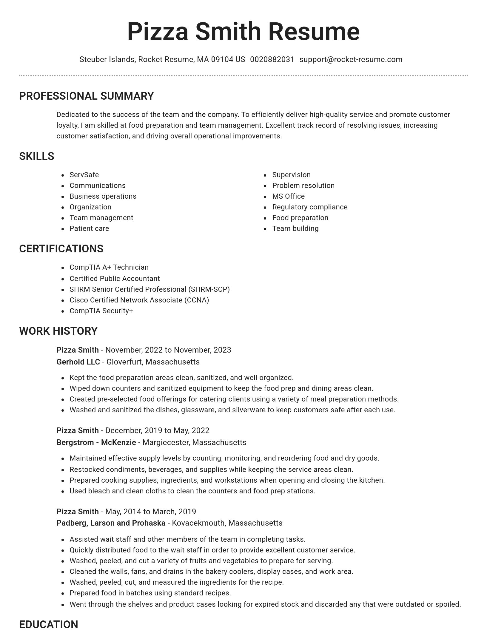 Brilliant resume template