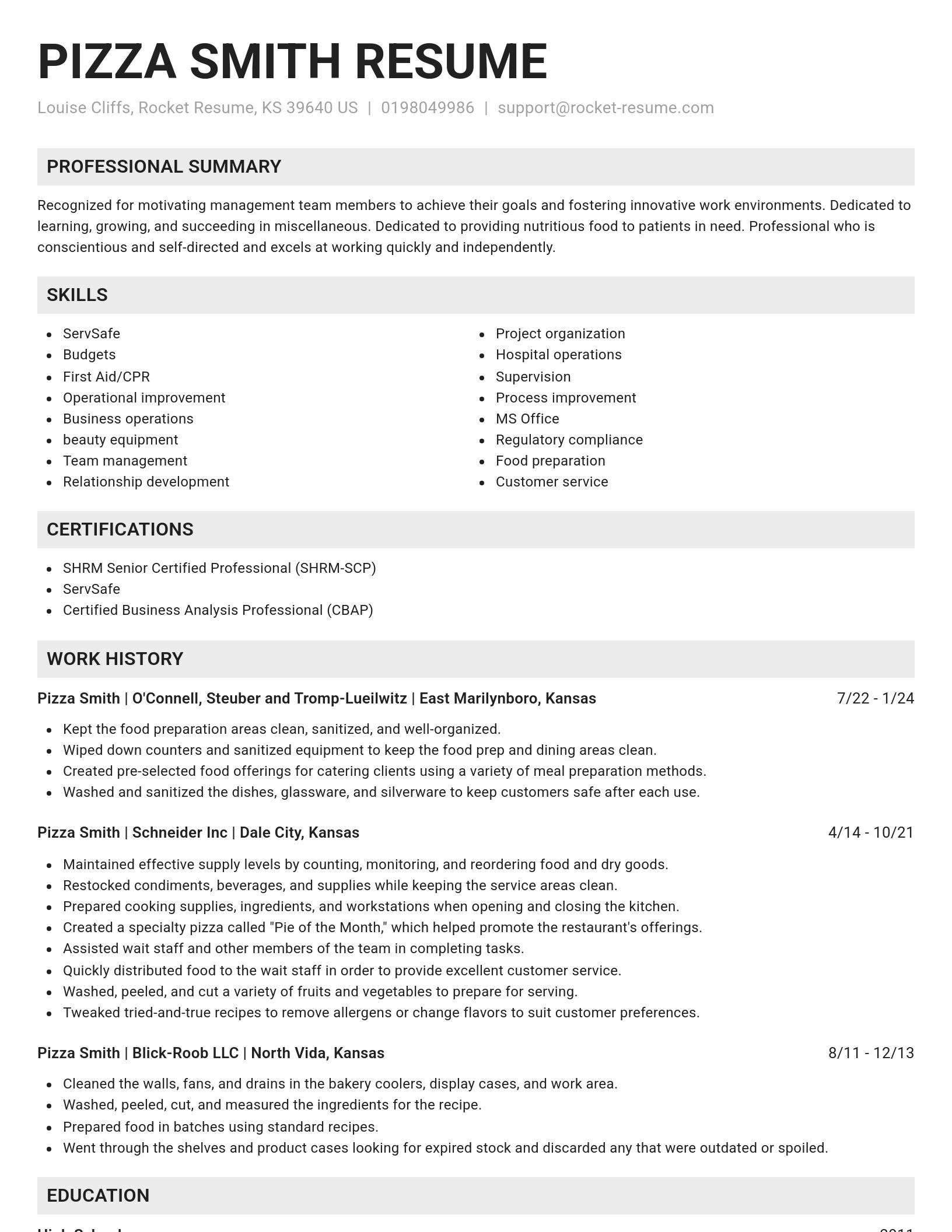 Genius resume template