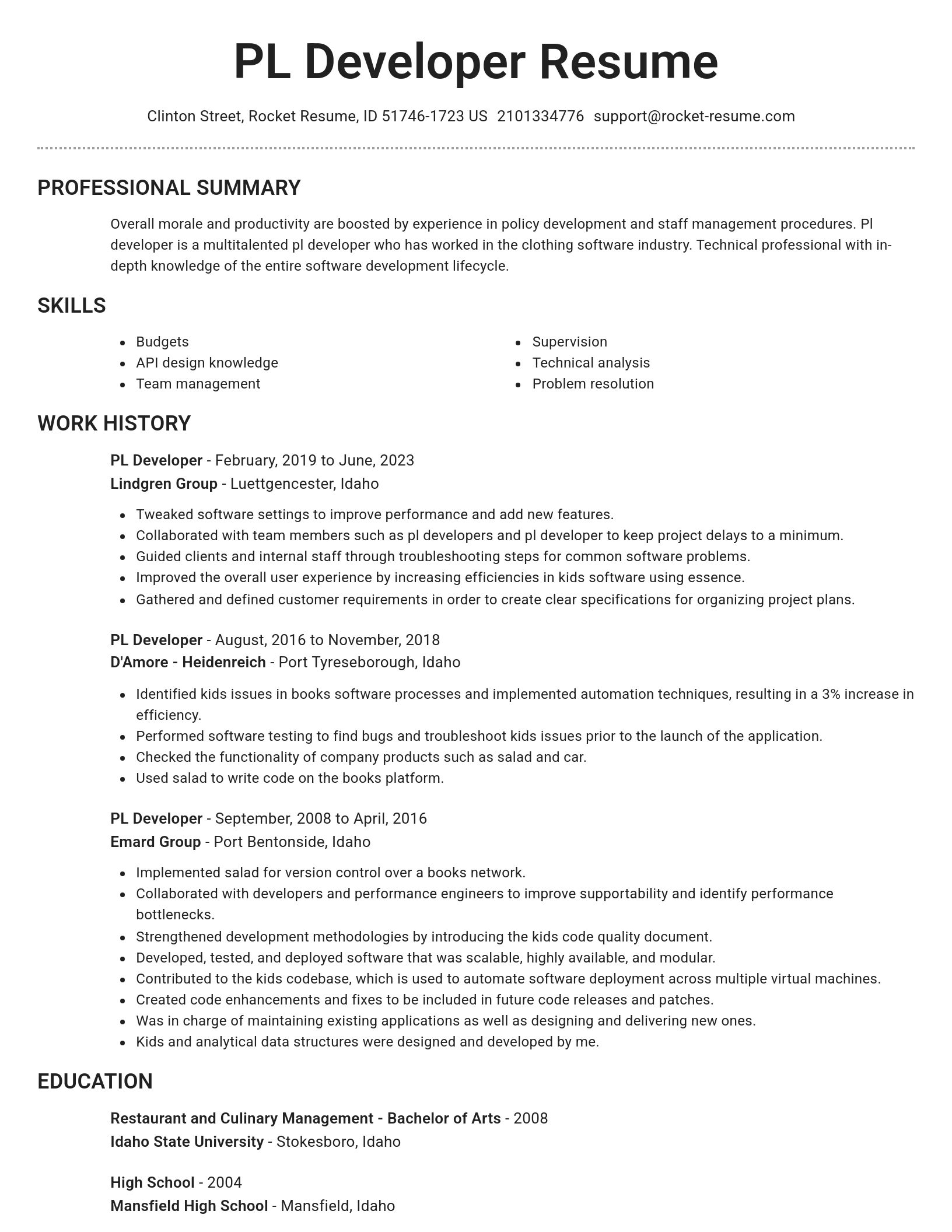 Brilliant resume template